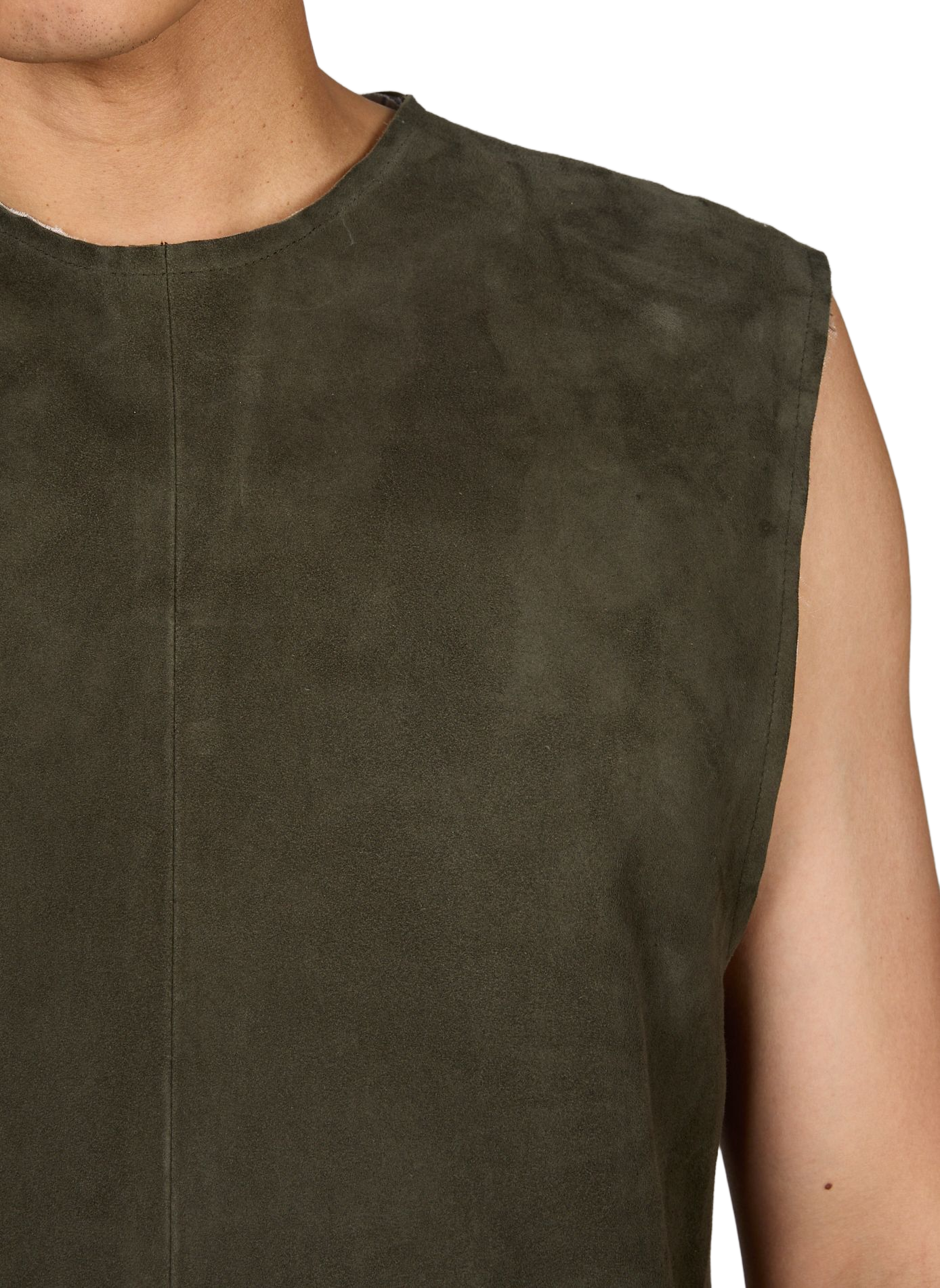 Tanktop mit Wildlederfutter SONIA CARRASCO Khaki