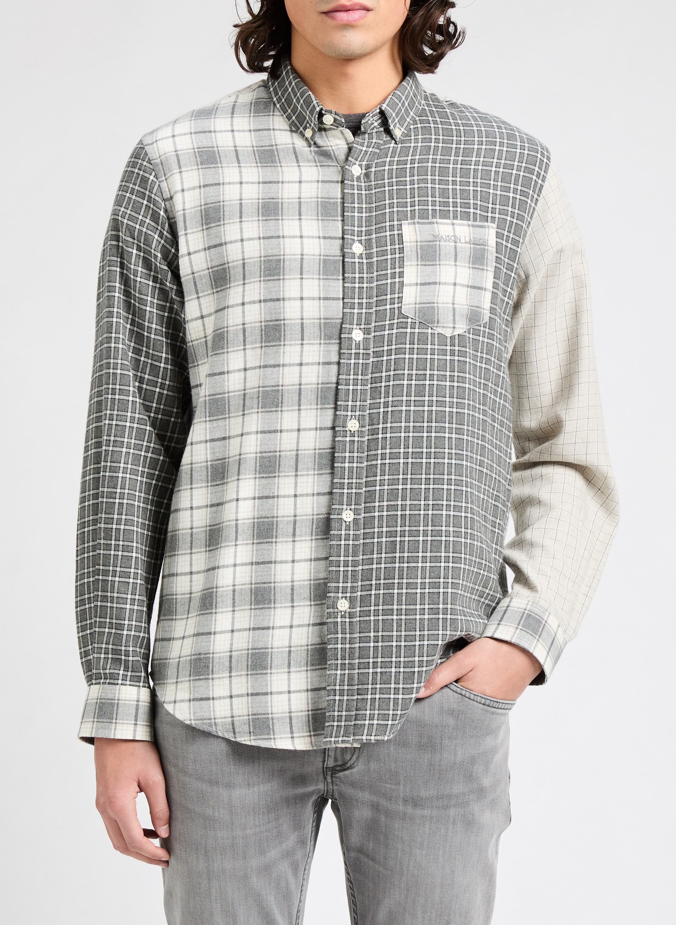 Camisa de Buena Calidad MAISON LABICHE Gris