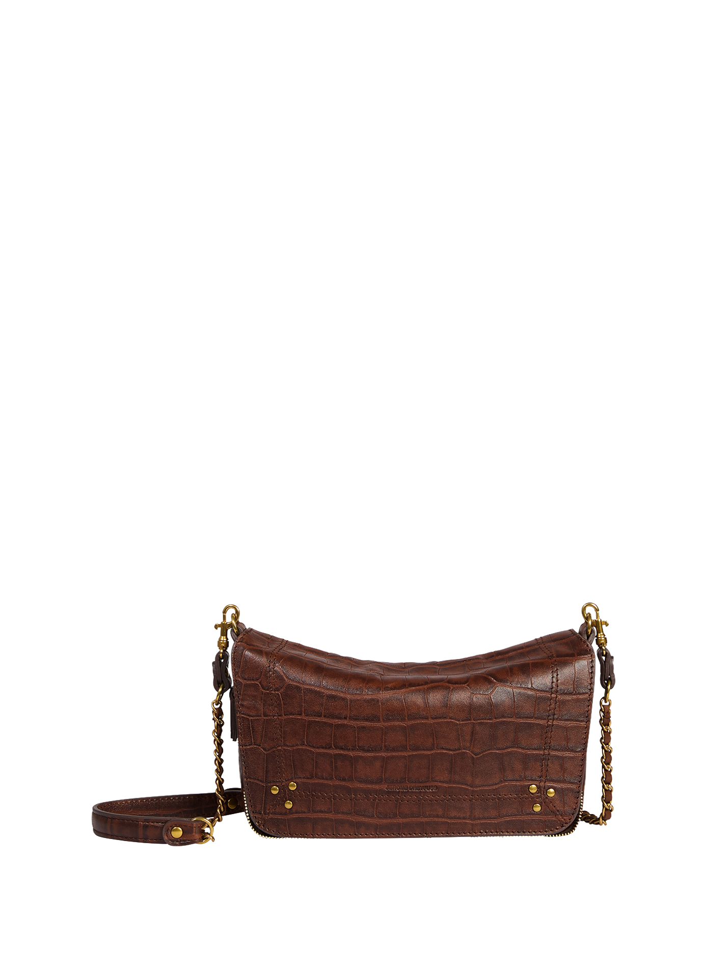 Sac effet peau de crocodile en cuir JÉRÔME DREYFUSS Marron