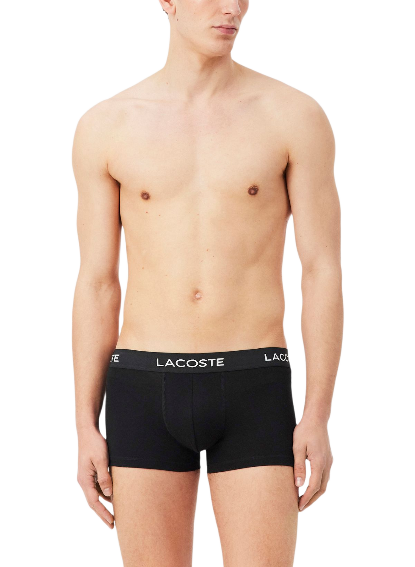 Set of 5 mixed cotton boxers LACOSTE Black