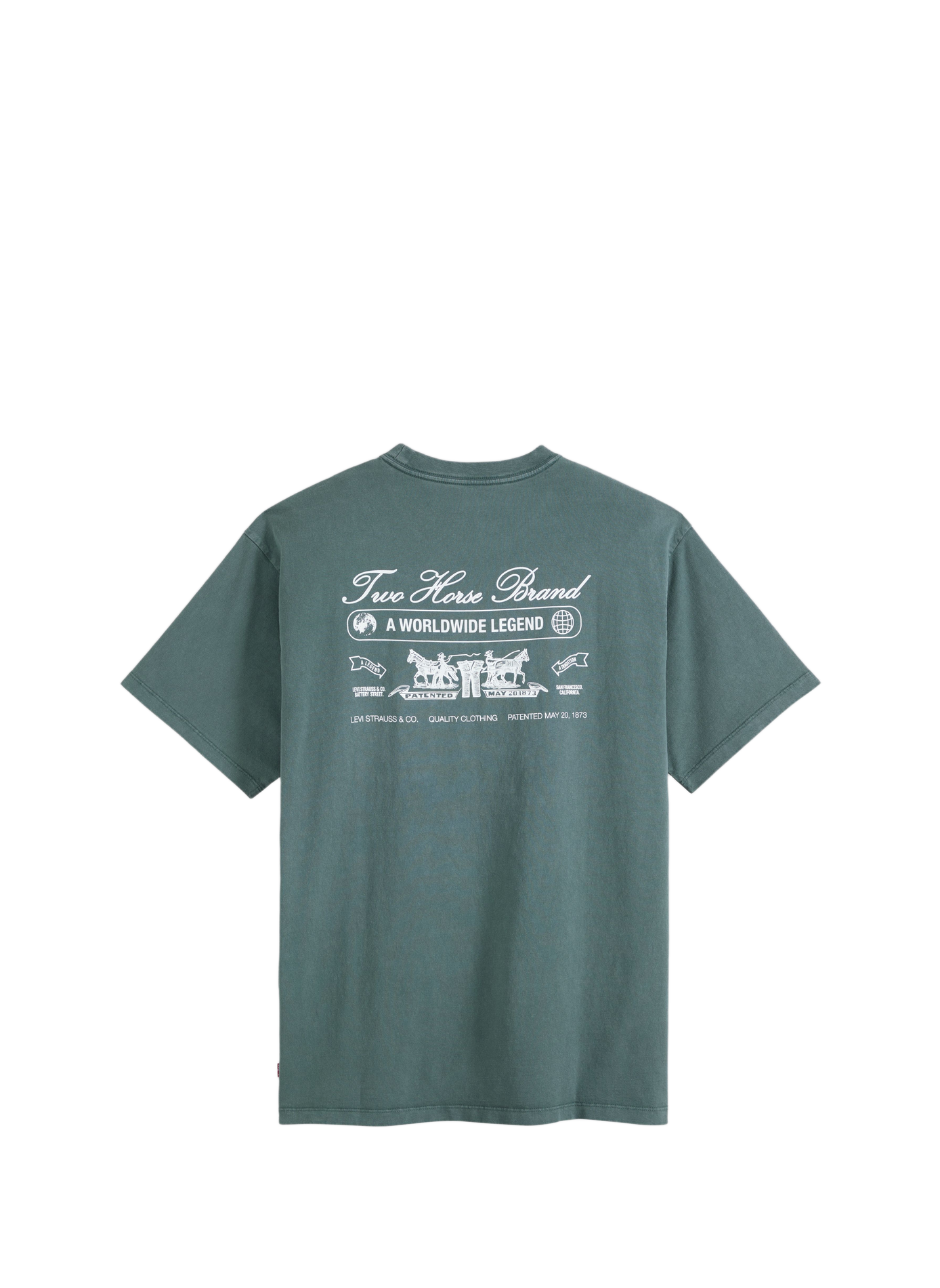 Straight fit round neck printed cotton T-shirt LEVI'S Blue