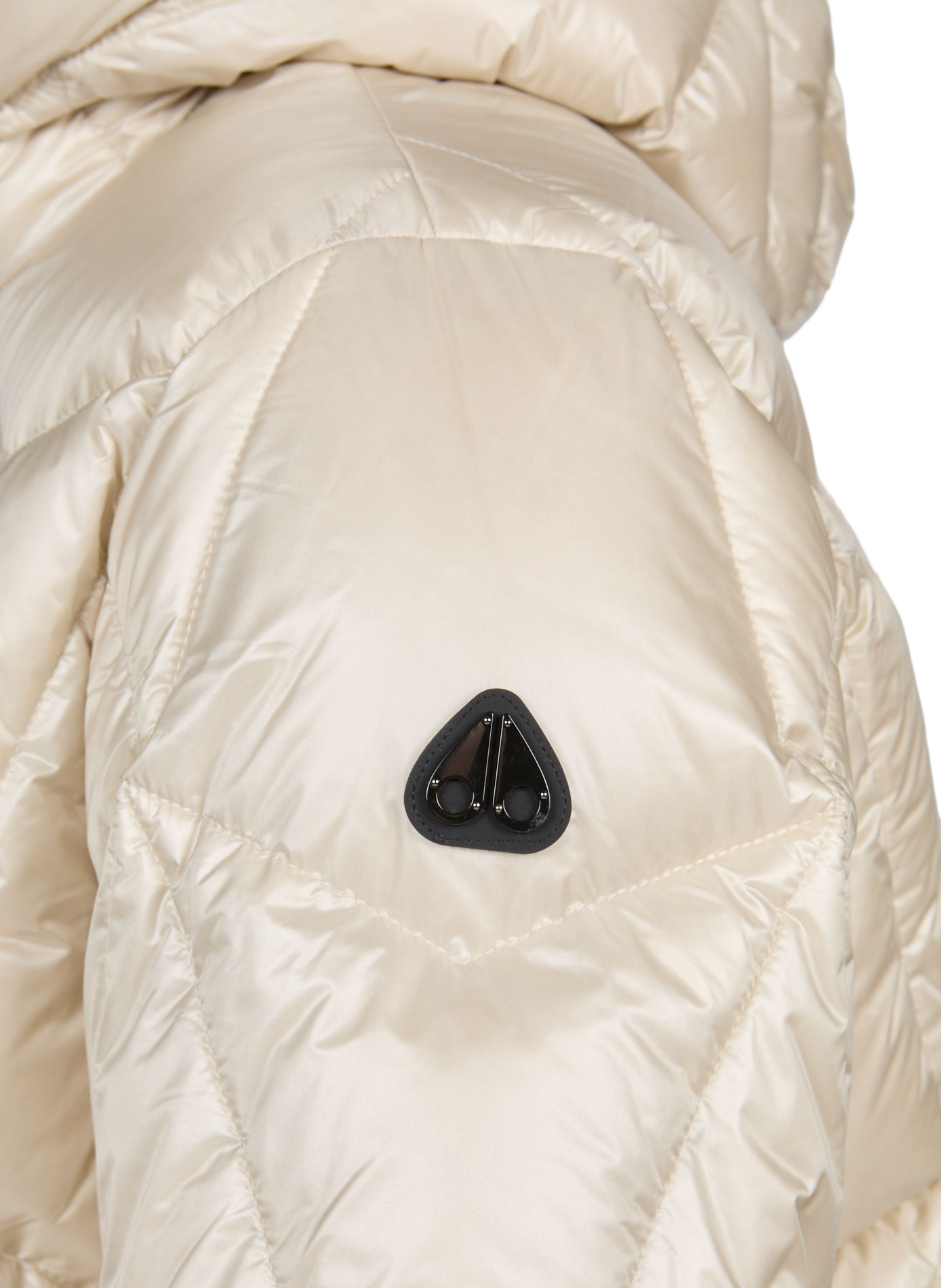 Doudoune à capuche droite unie MOOSE KNUCKLES Beige