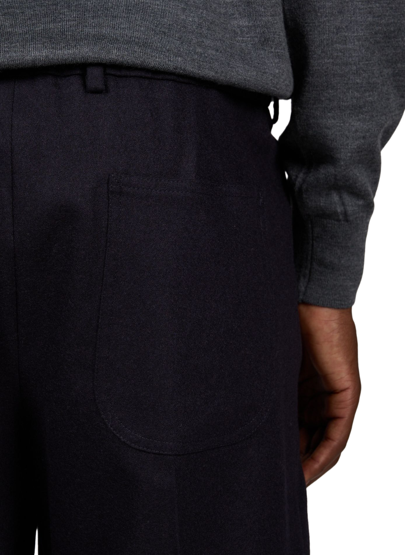 Slim-fit broek van gemengde wol en kasjmier PT01 Blauw