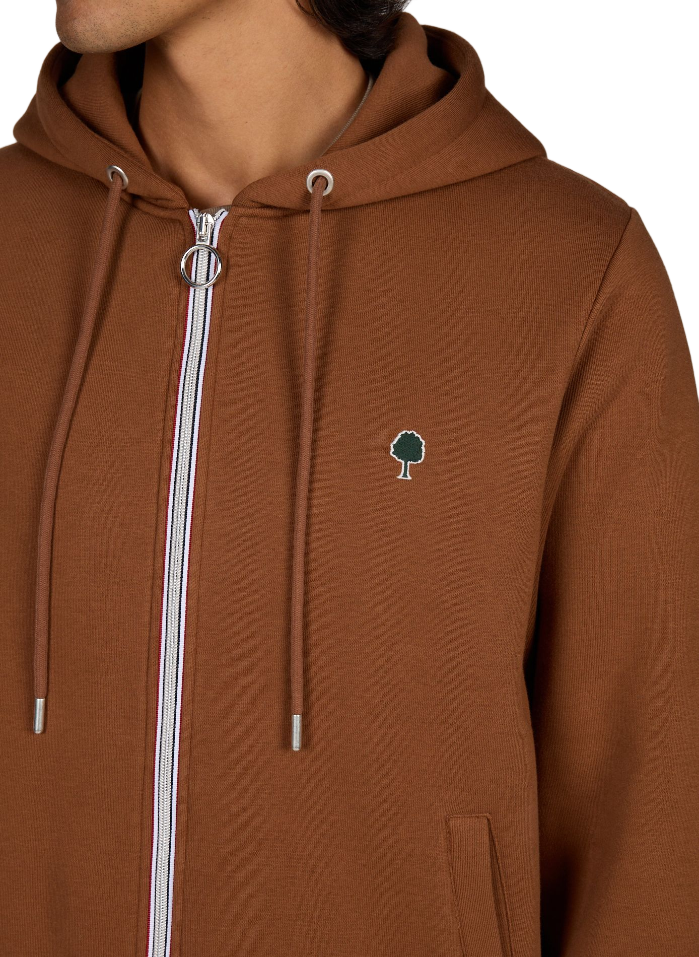 Hooded sweatshirt in mixed cotton FAGUO Brown