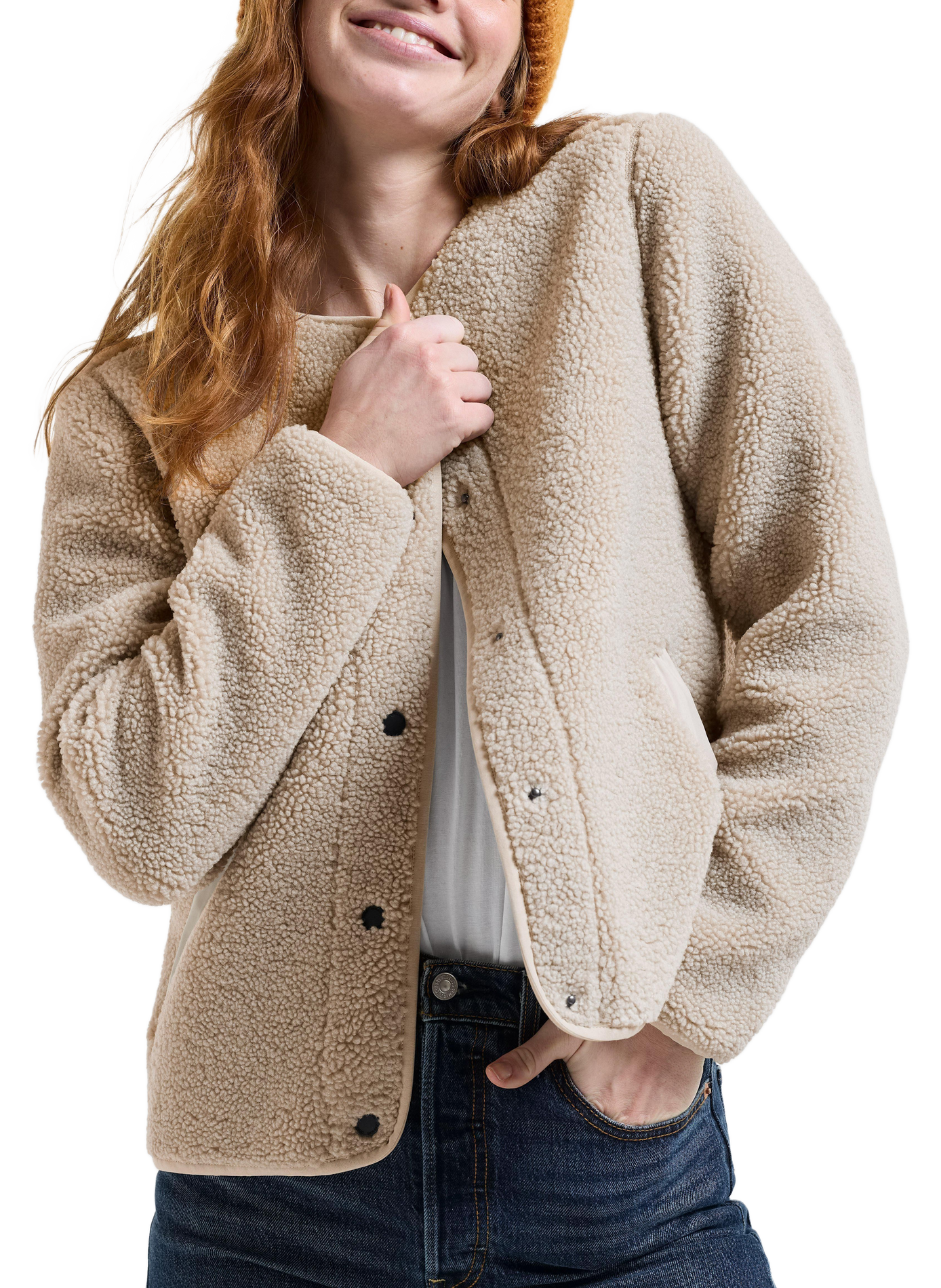 SELMA jacket in soft fleece DIDRIKSONS Beige