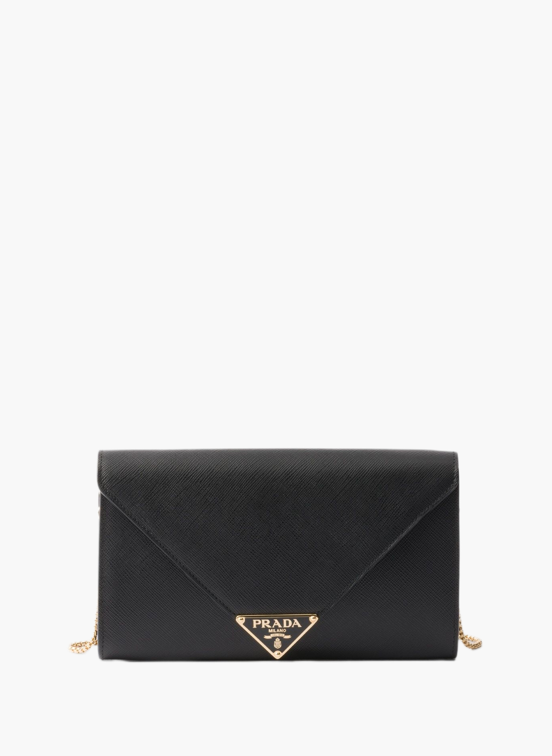 Mini sac en cuir saffiano PRADA Noir