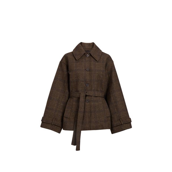 Manteau ceinturé à carreaux Manteau ceinturé à carreaux