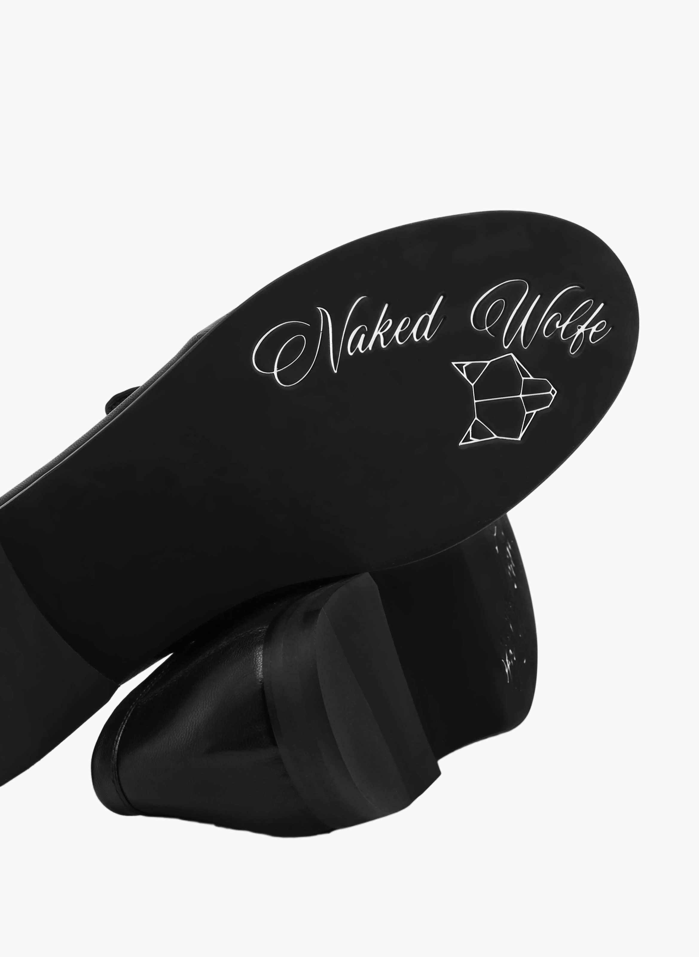 Love loafers van leer NAKED WOLFE Zwart