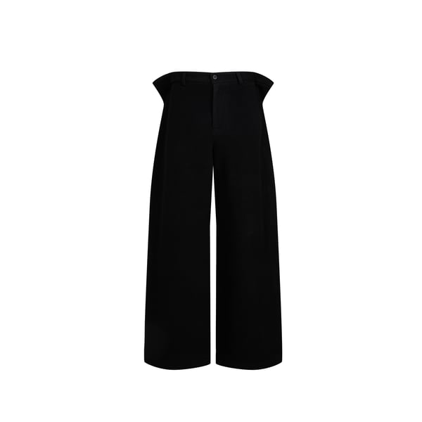 Pantalon large en laine mélangée Pantalon large en laine mélangée