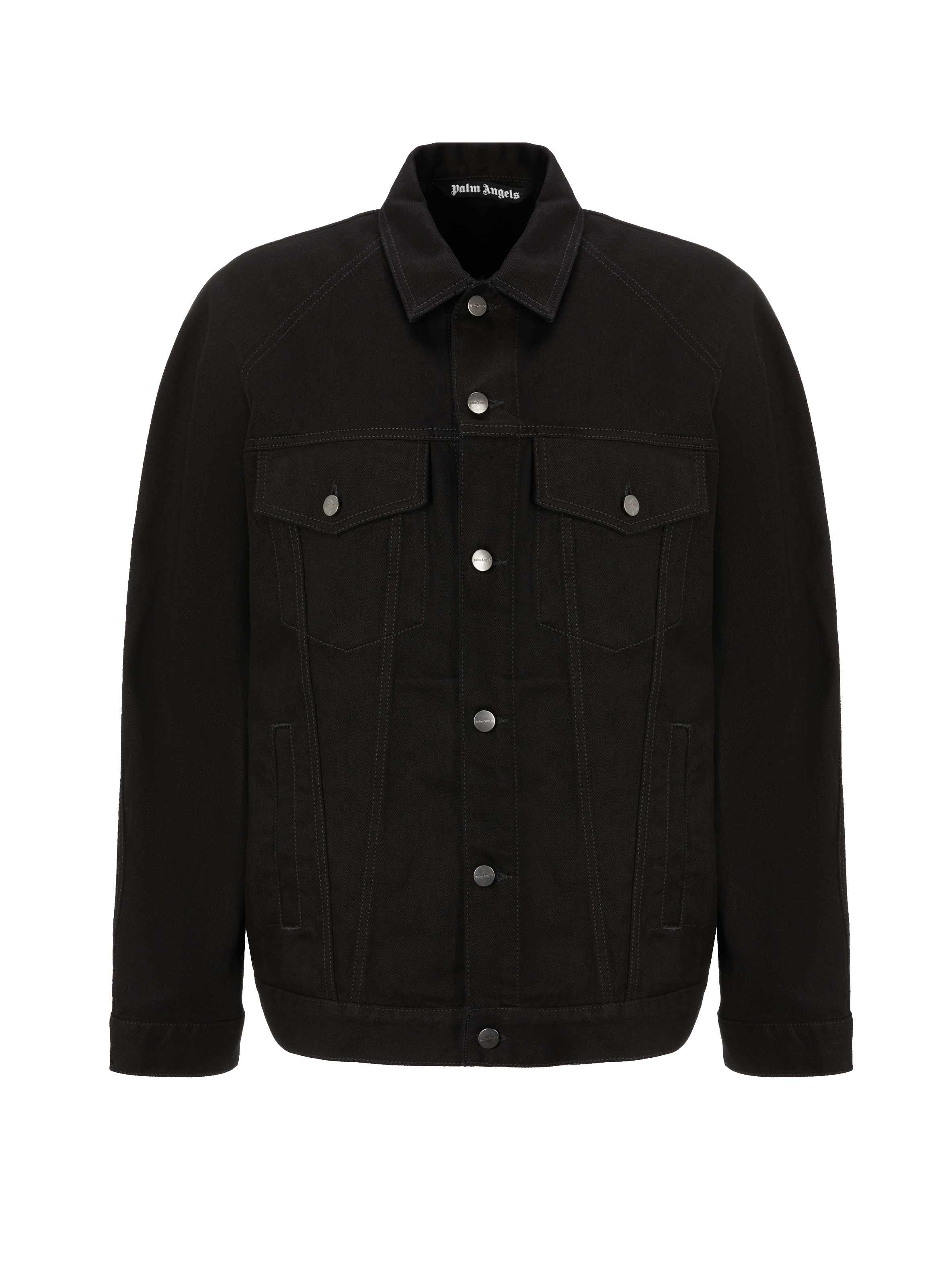 PALM ANGELS Veste jean en coton Noir