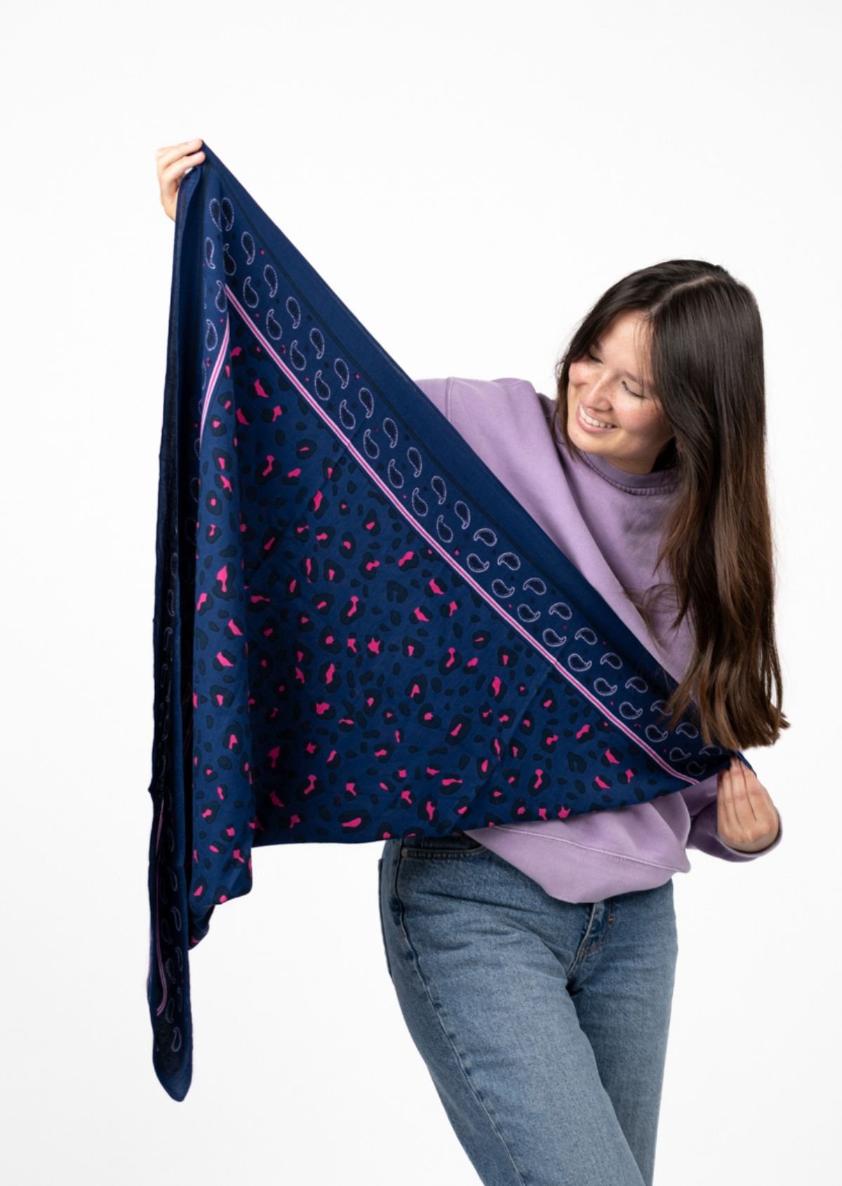 Foulard en coton biologique BILLYBELT Bleu