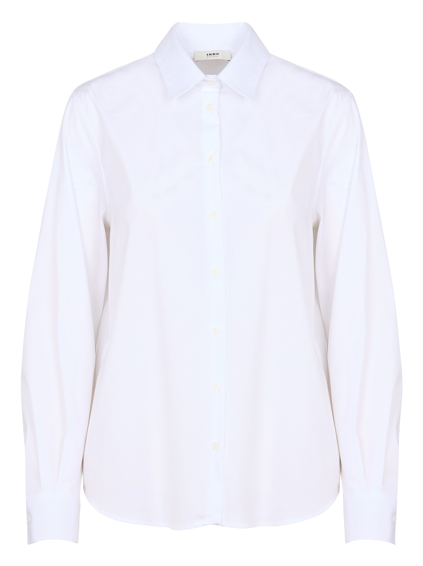 Chemise droite en coton mélangé IKKS Blanc