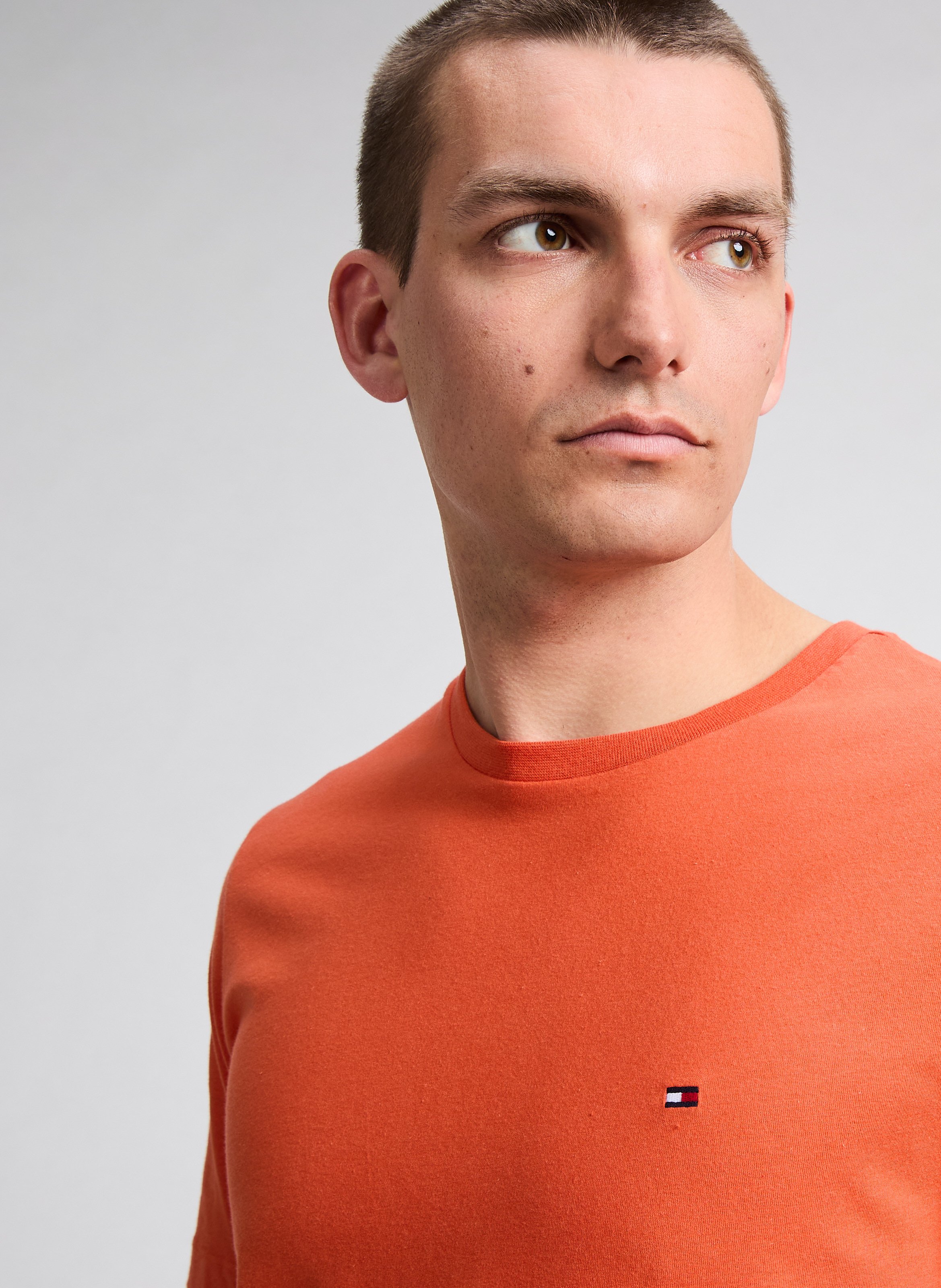 Cotton T-shirt TOMMY HILFIGER Orange