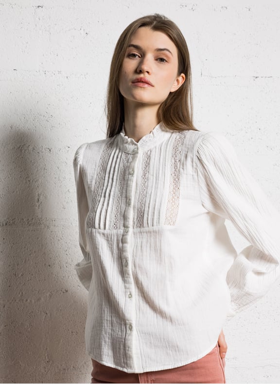 Chemise oversize en coton pippa Blanc by MAISON 123 MAISON 123 Chemise oversize en coton pippa Blanc