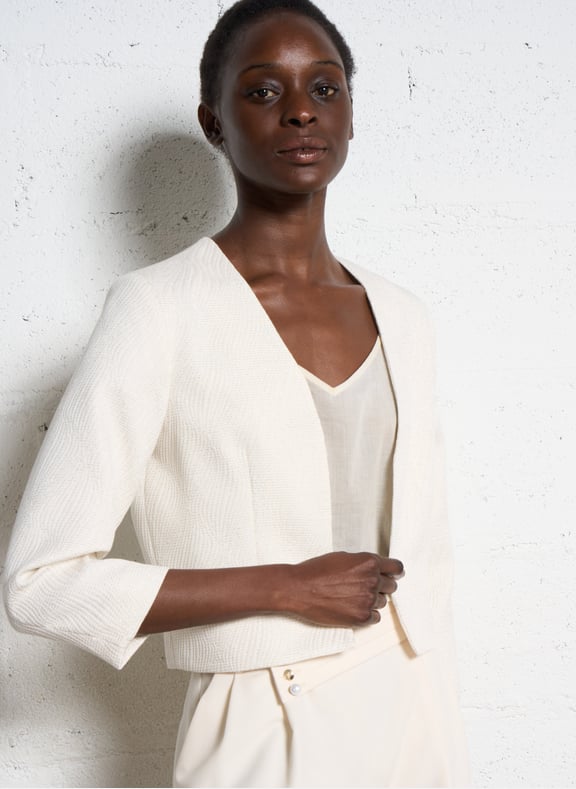 Veste col v neil Blanc by MAISON 123 MAISON 123 Veste col v neil Blanc