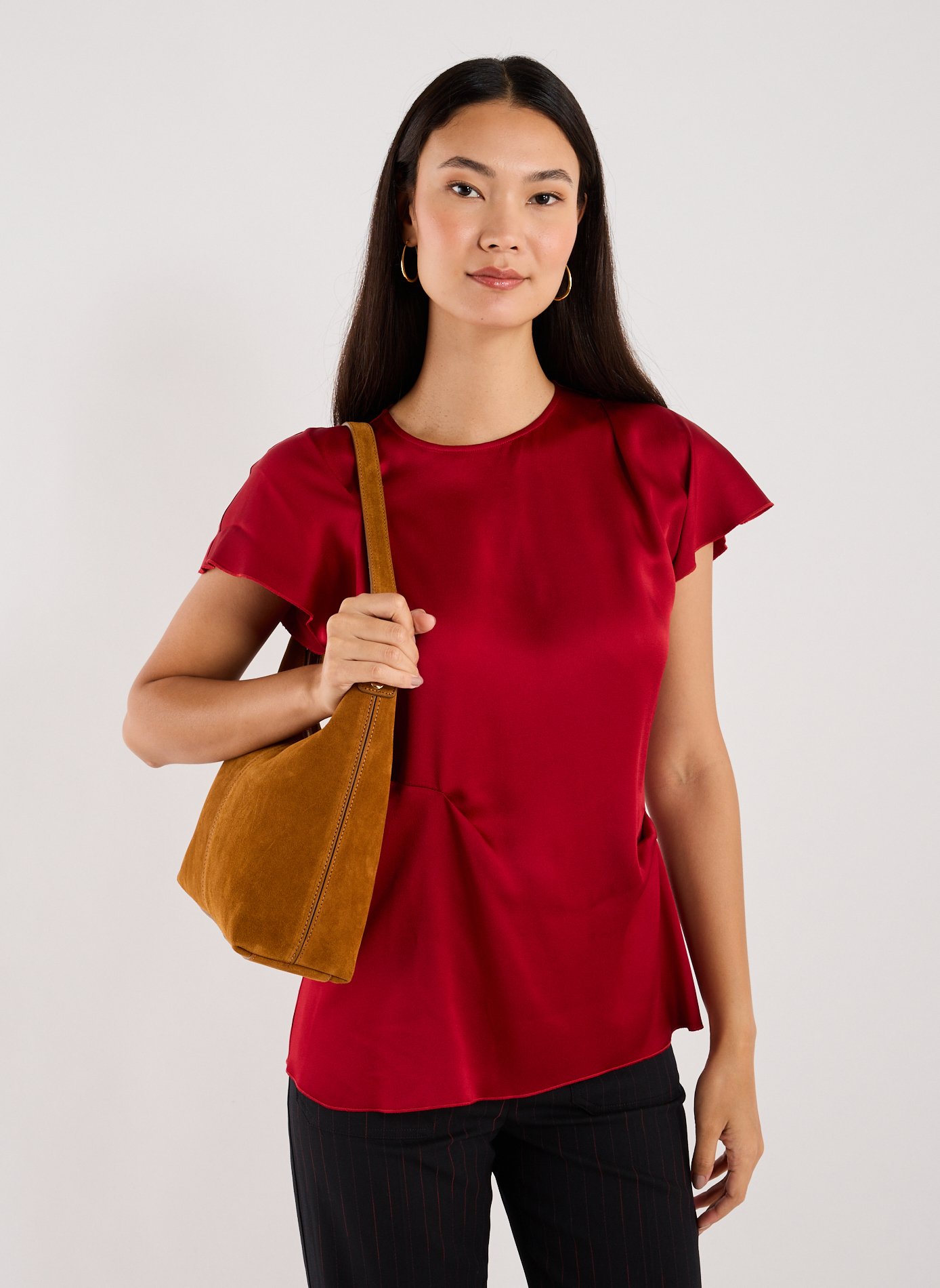 Cara leather handbag  SAISON 1865 Brown