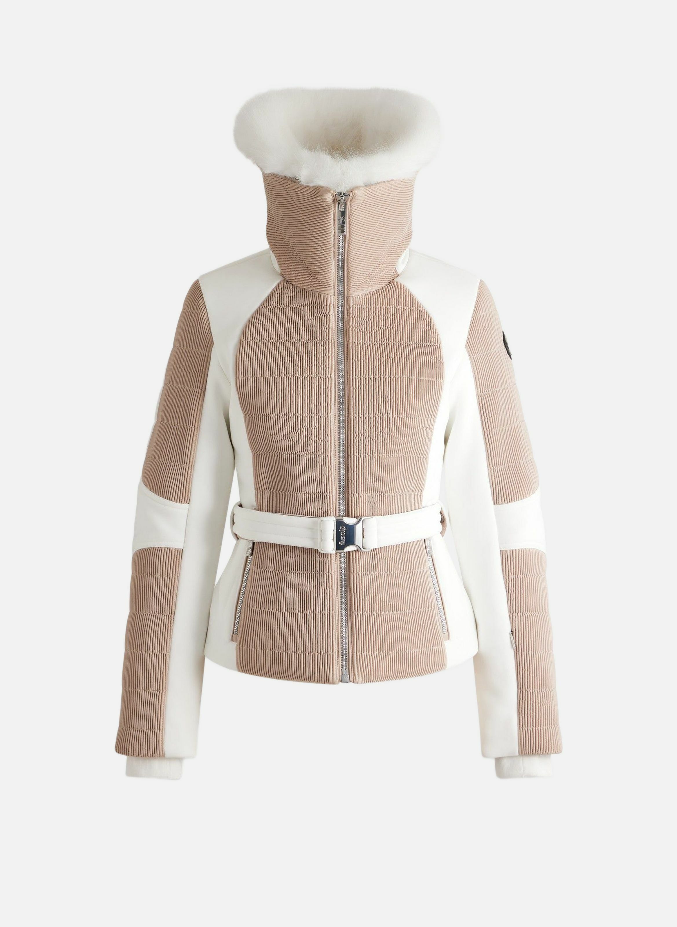 Veste de ski gitu col tailleur coupe regular FUSALP Blanc