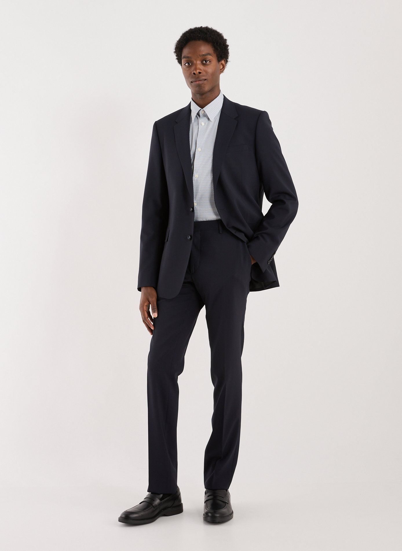 Solid wool blend blazer AU PRINTEMPS PARIS Blue