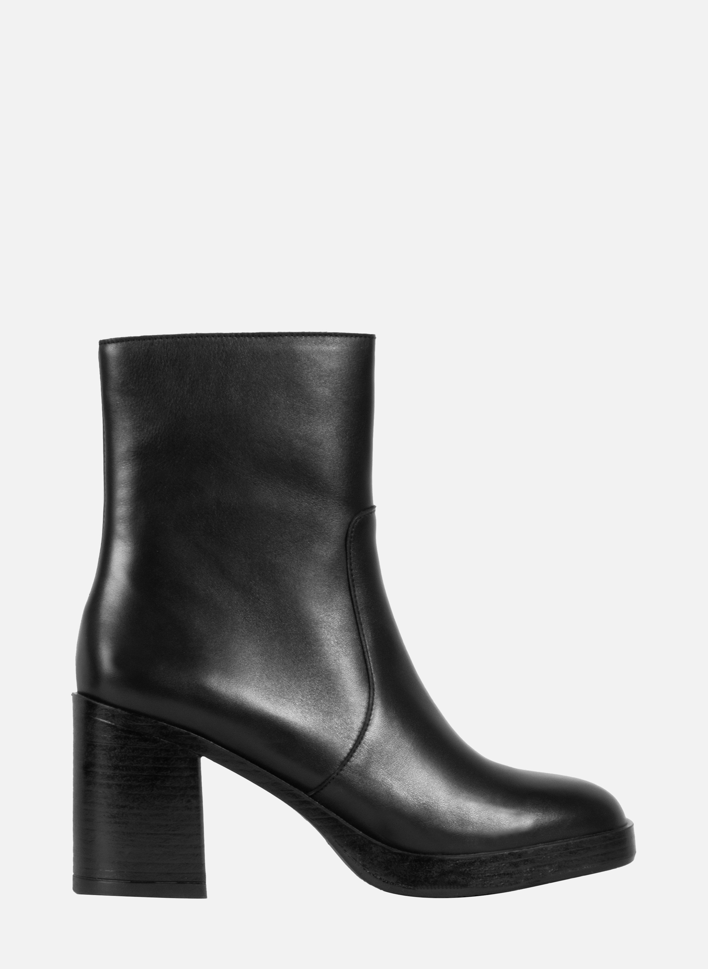 Bottines plateforme cuir JULES & JENN Noir