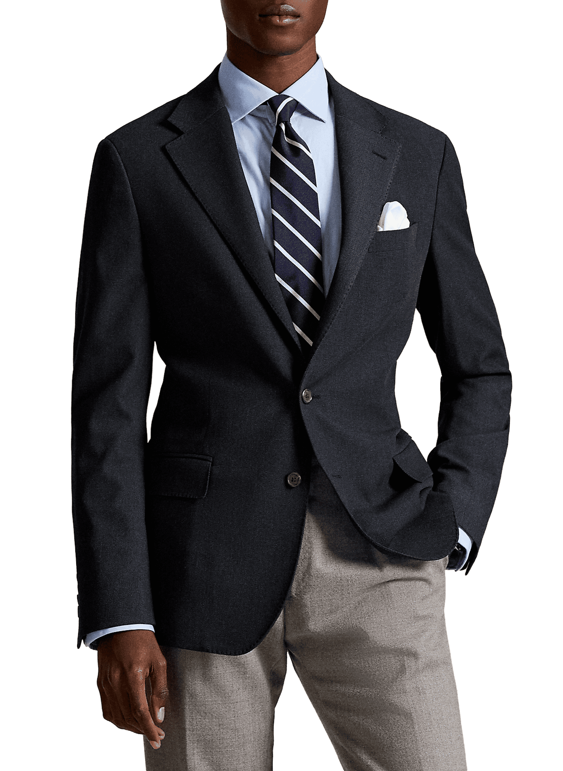 POLO RALPH LAUREN Blazer cintré col tailleur Bleu
