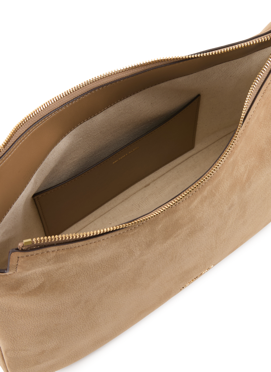 Sac porté épaule convertible Nolita en cuir nubuck MICHAEL KORS Marron