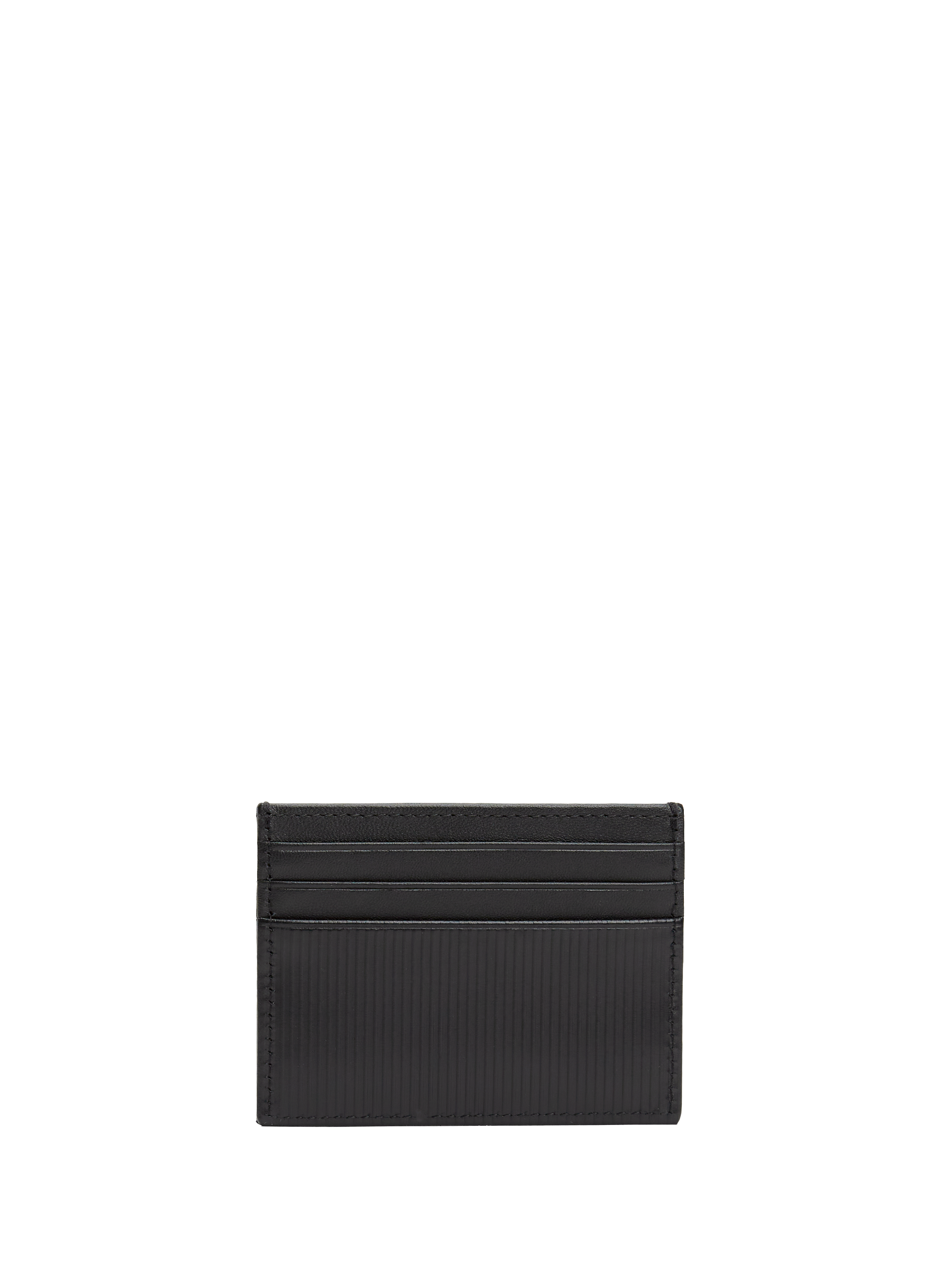 Textured leather card holder TOMMY HILFIGER Black