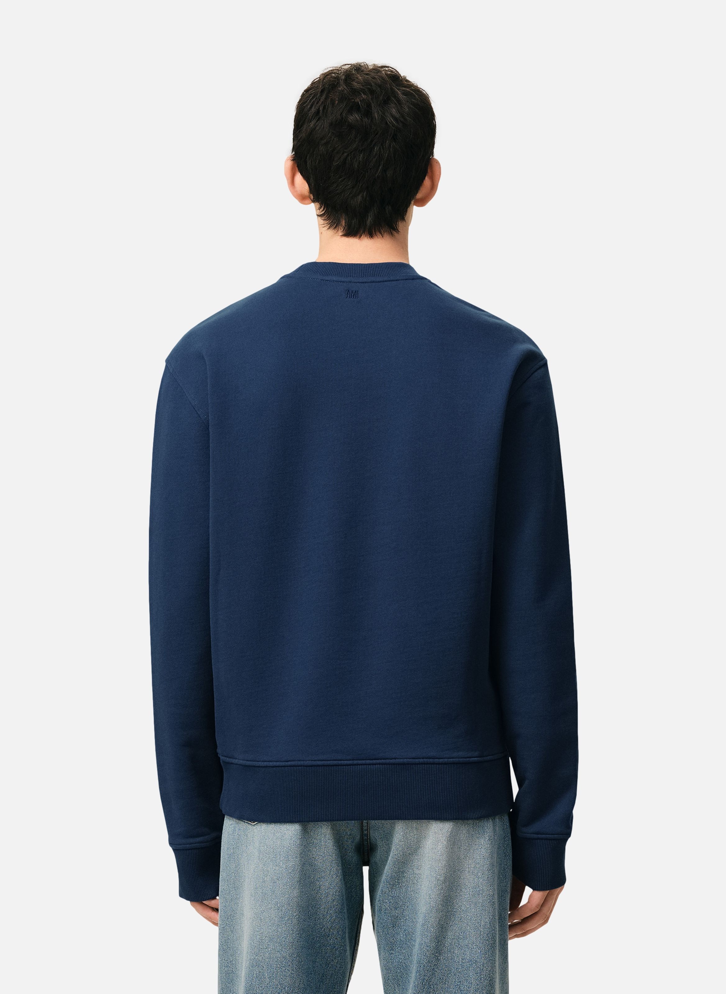 Sweatshirt ami de coeur en coton AMI PARIS Bleu