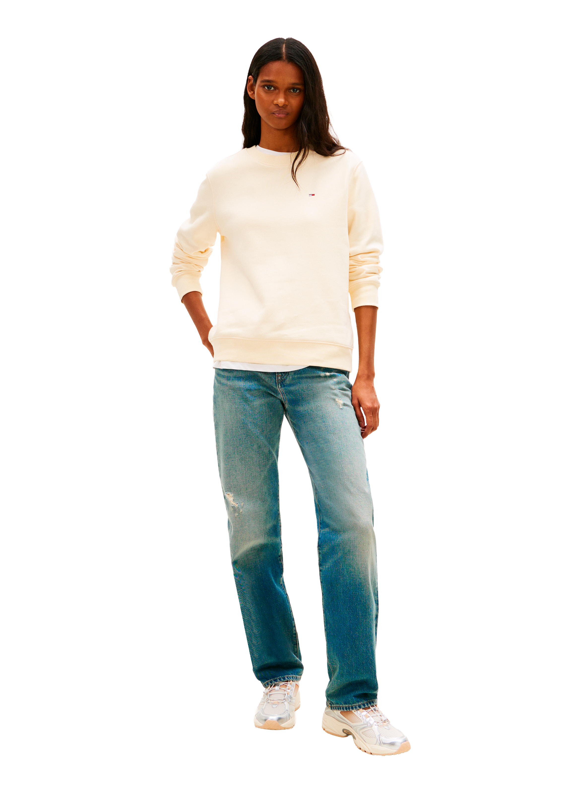 Sweatshirt en coton TOMMY HILFIGER Jaune