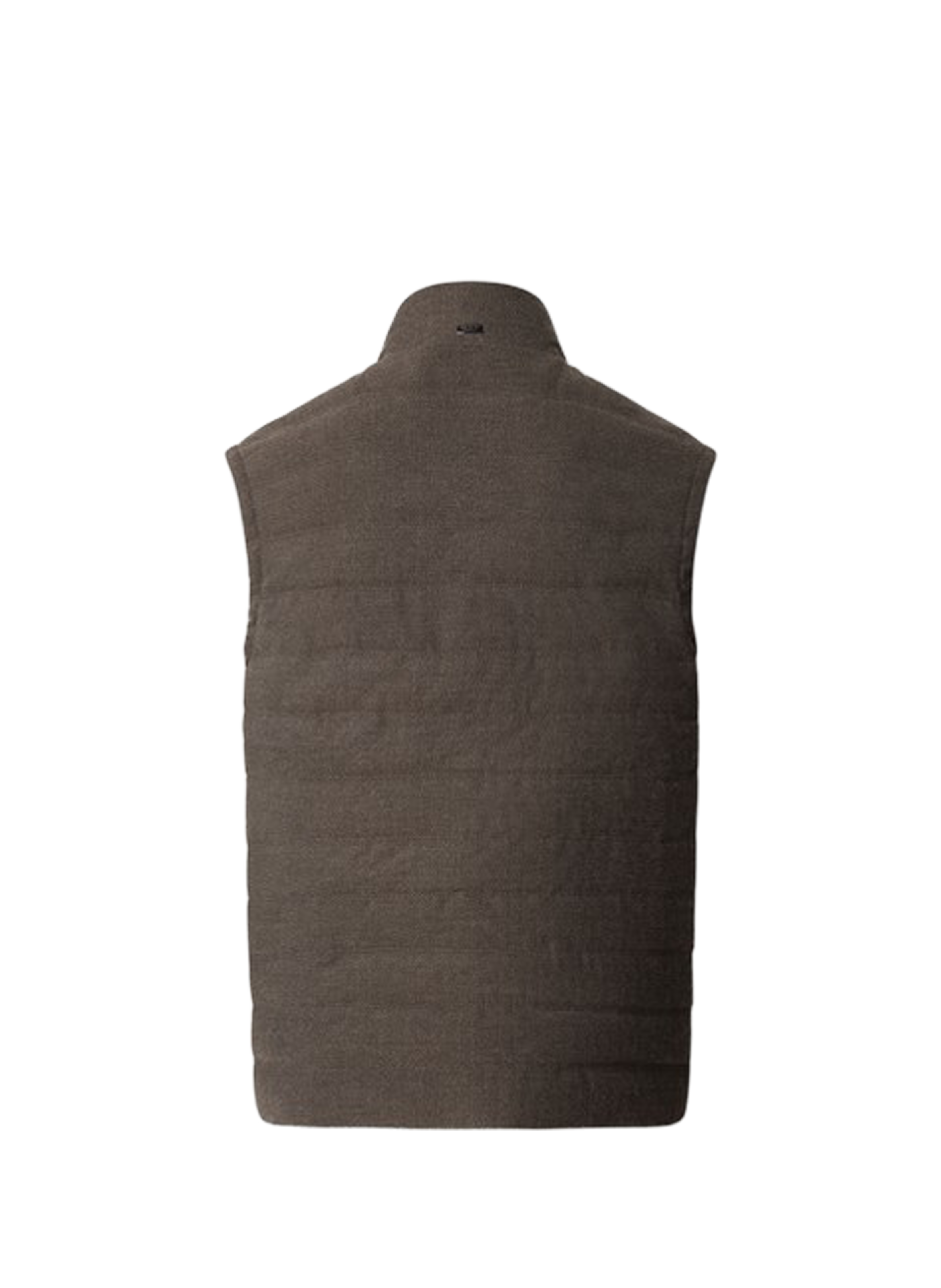 Sleeveless jacket with high collar HACKETT Brown