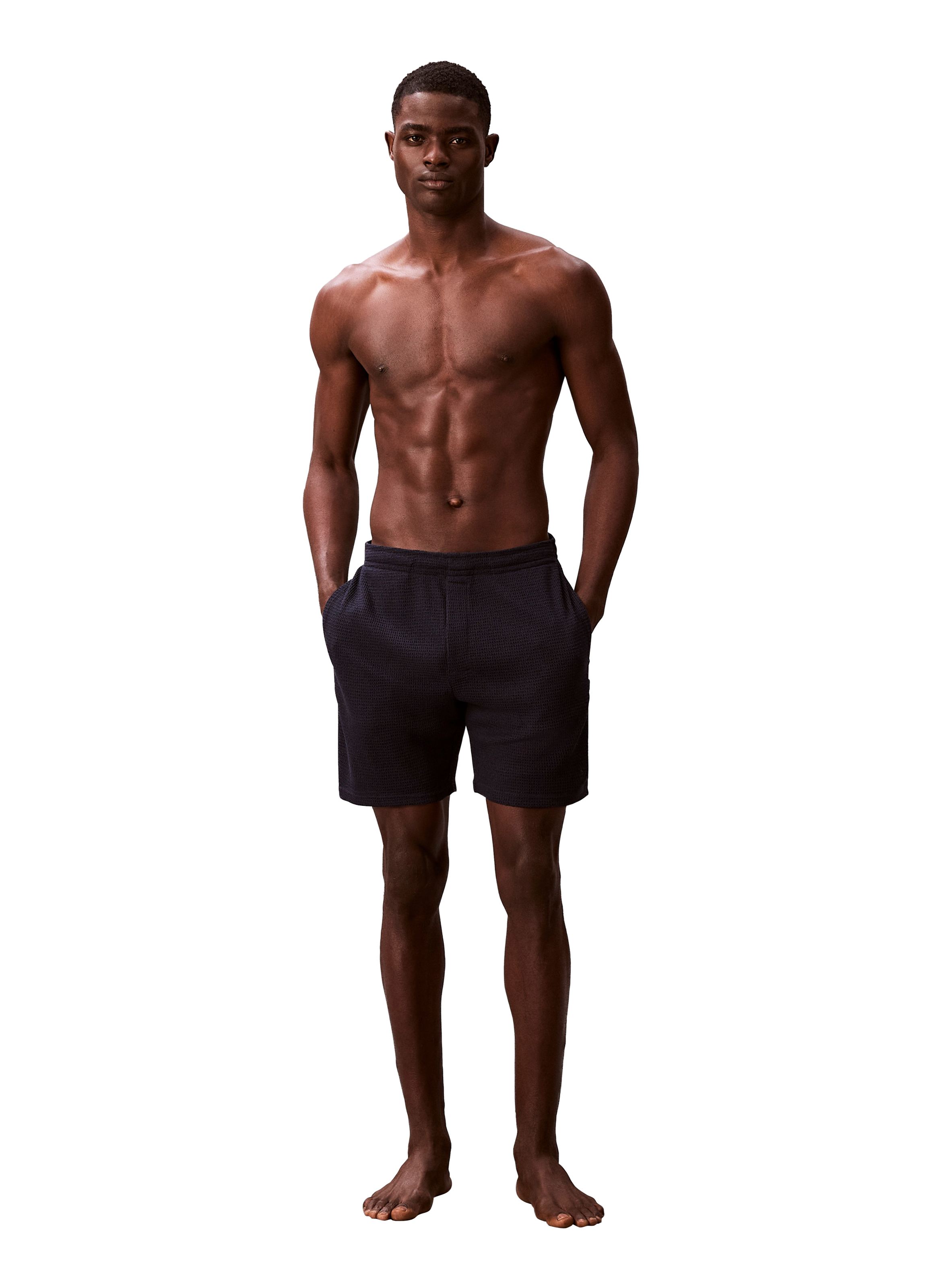 Bermuda droit texturé CALVIN KLEIN Bleu