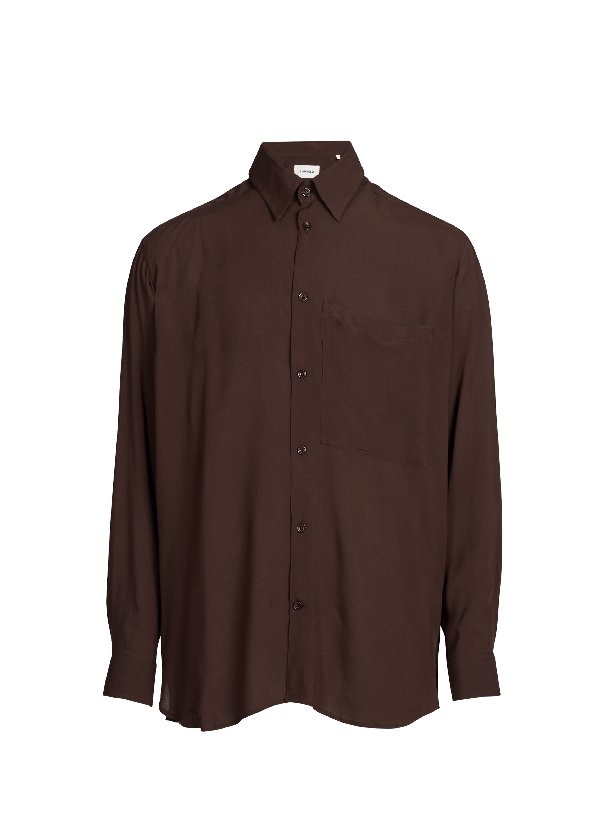 Chemise Fluid en coton satiné SAISON 1865 Marron