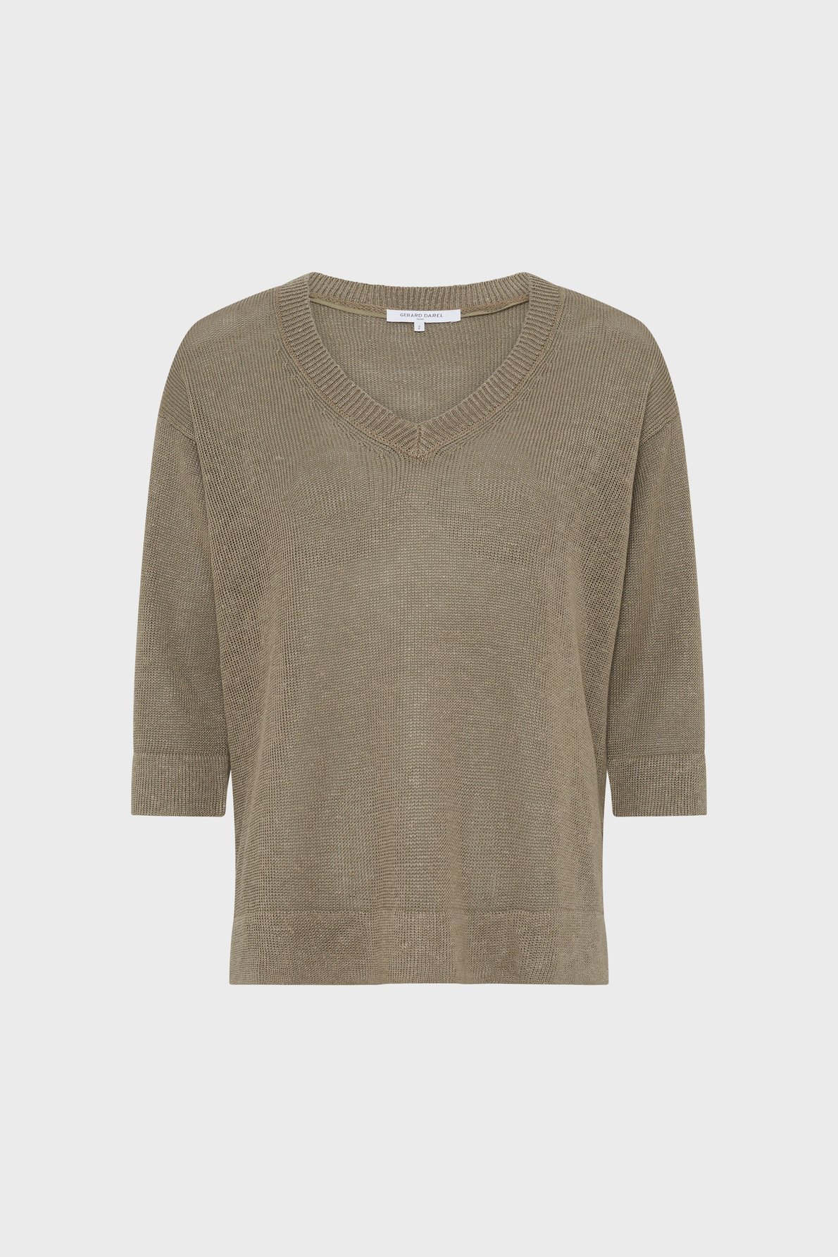 Pull v ample en lin - lylou GERARD DAREL Kaki