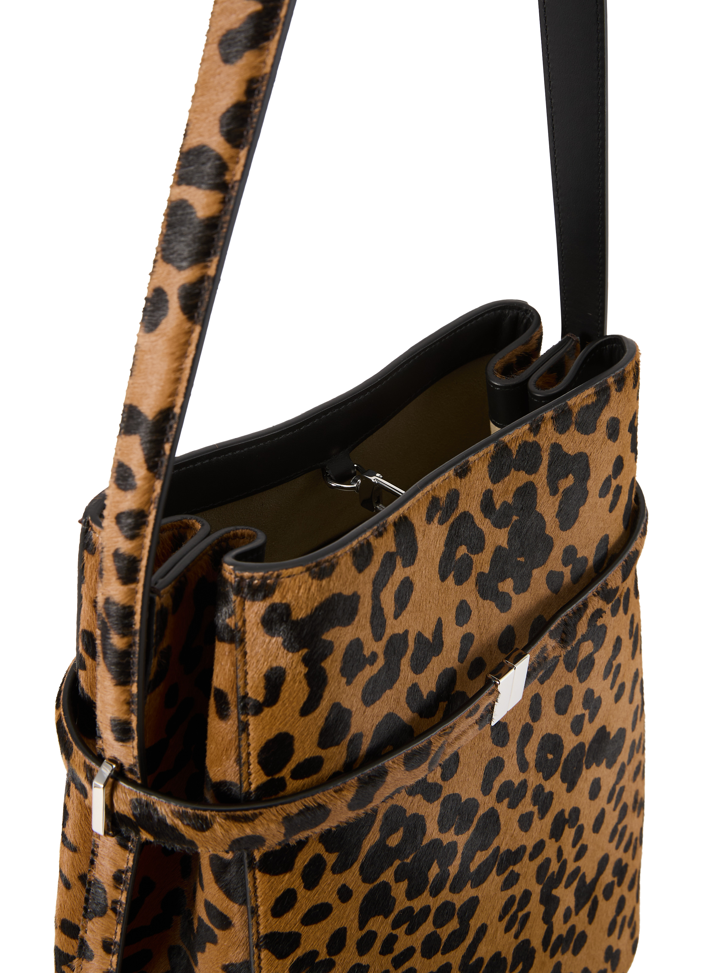 Grand sac seau à ceinture imprimé en cuir poulain TOTEME Multicolore