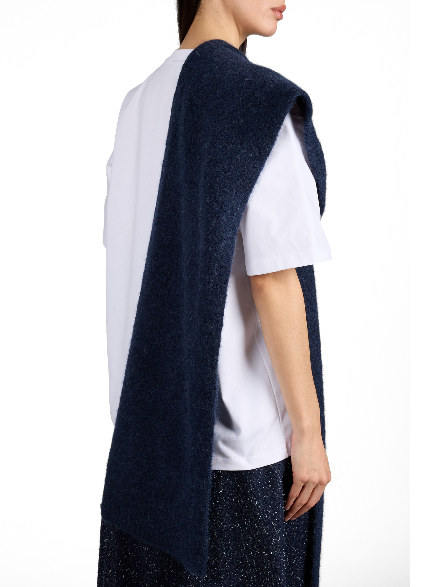 Sajeanne alpaca wool blend scarf SAMSOE SAMSOE Blue