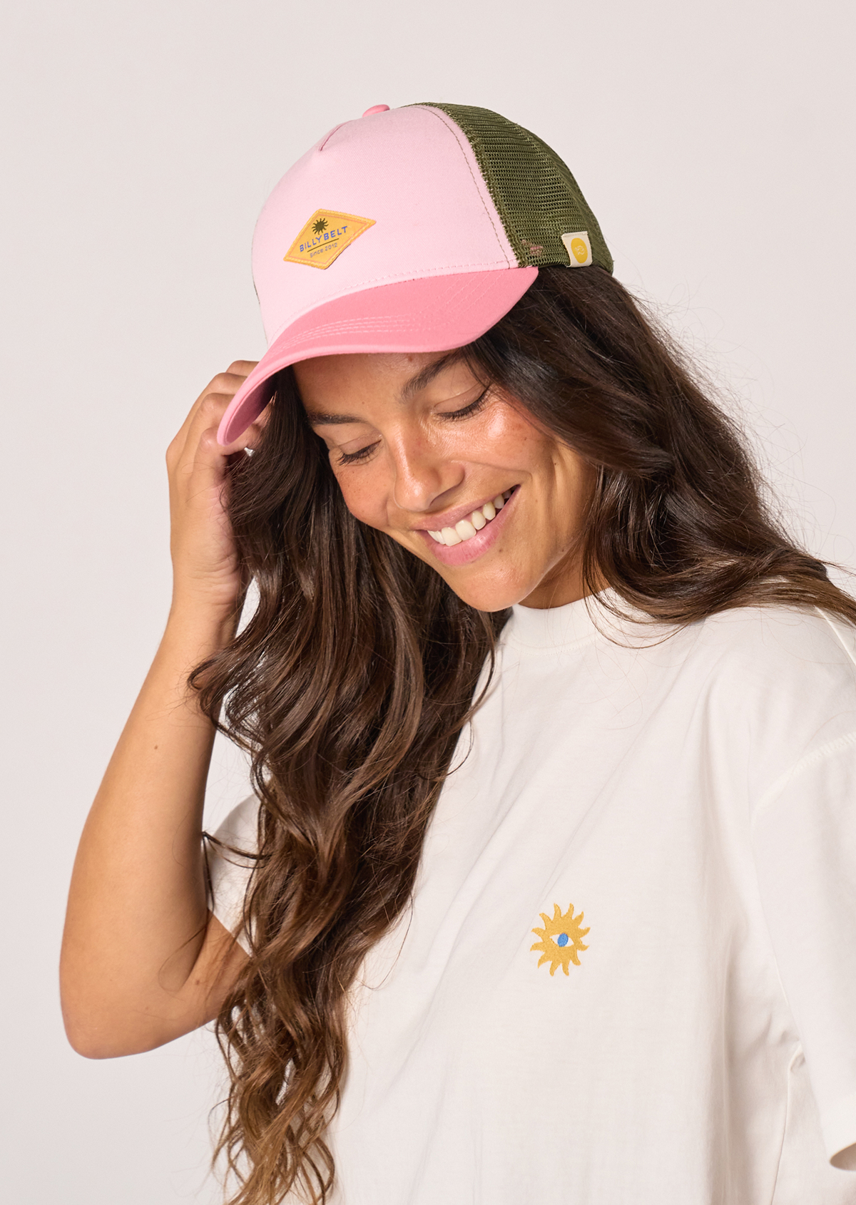 Casquette en coton trucker BILLYBELT Rose