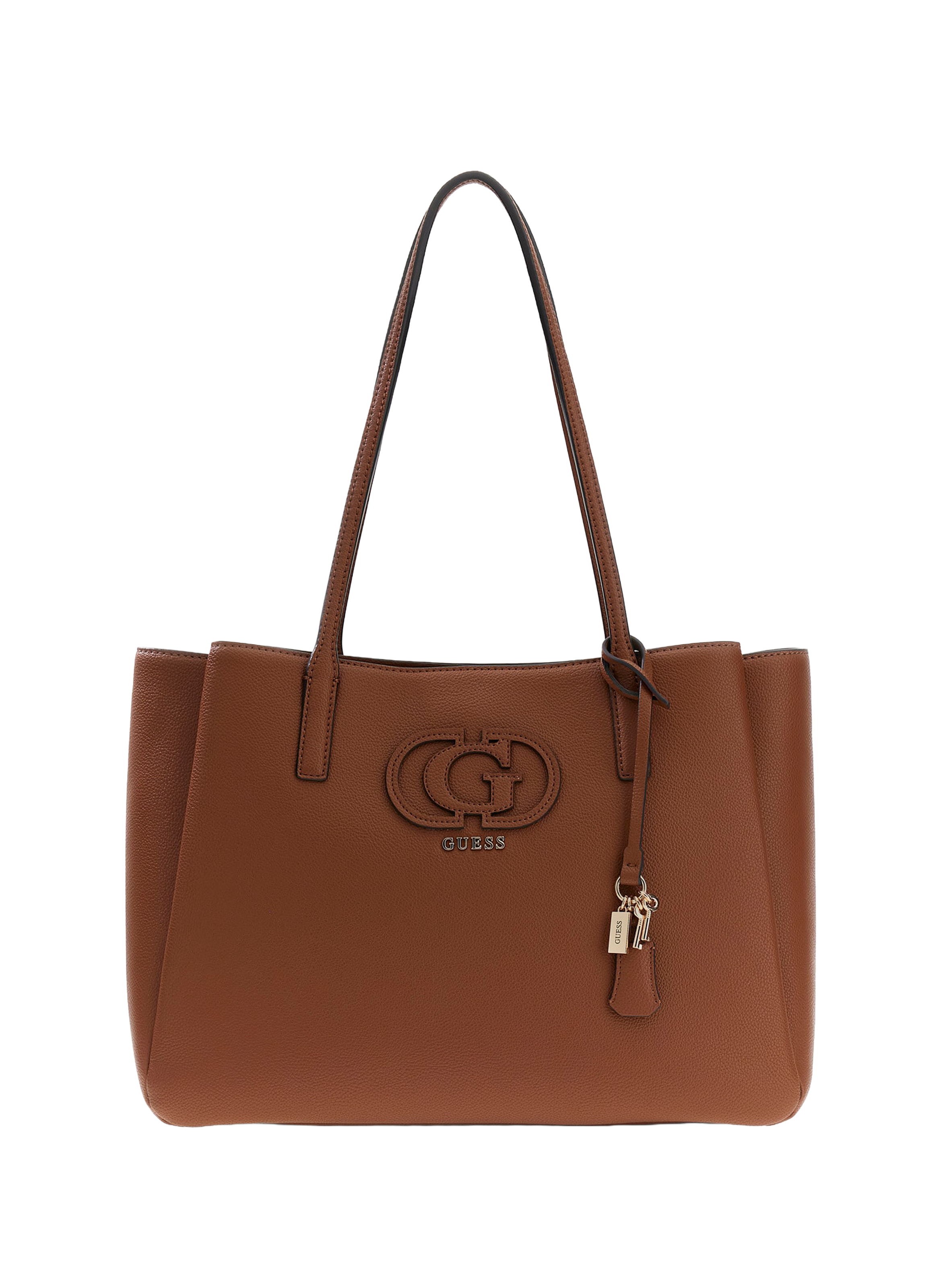 Borsa a tracolla Isola con logo GUESS Marrone