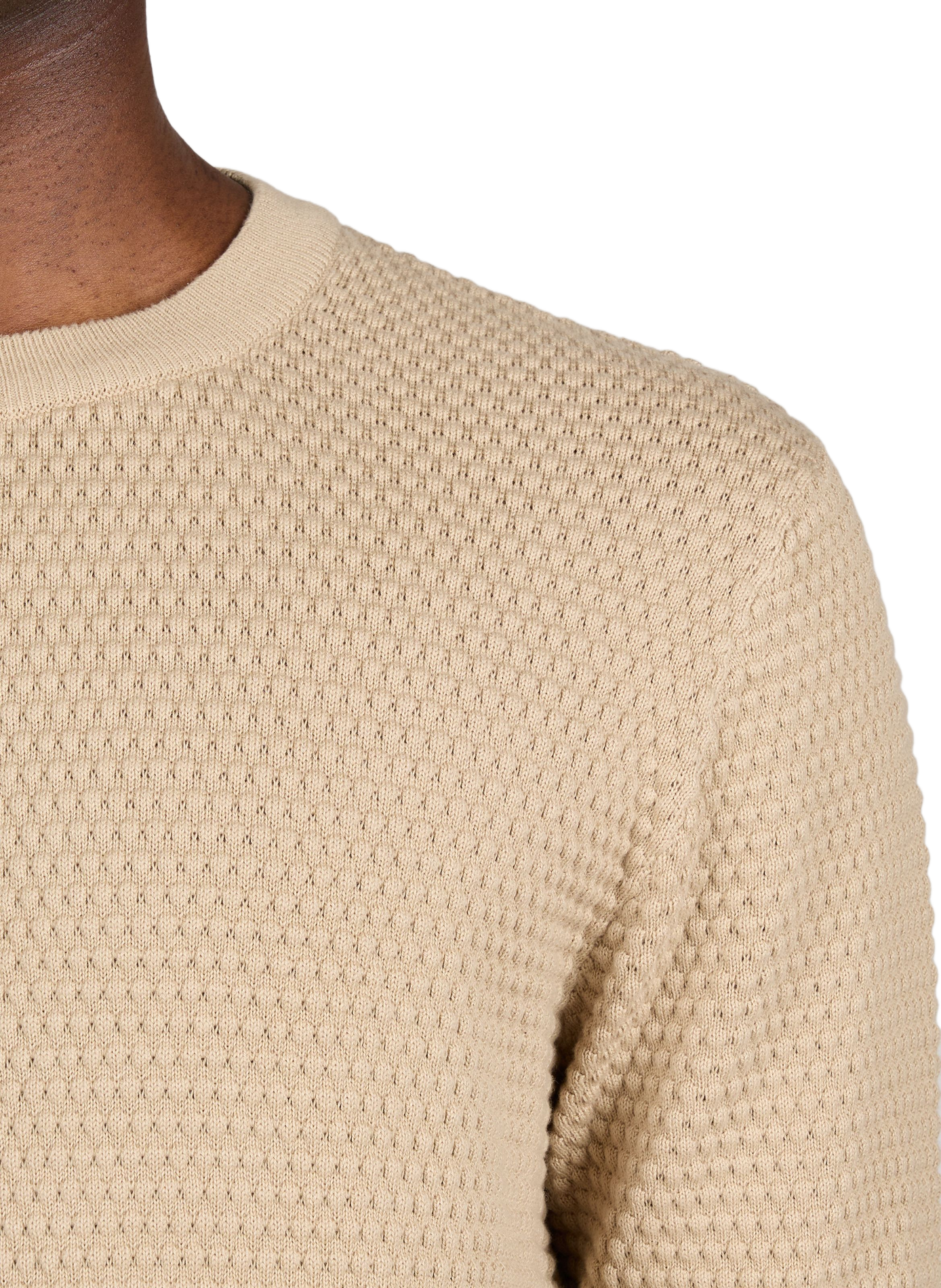 Textured cotton sweater KNOWLEDGE COTTON Grey