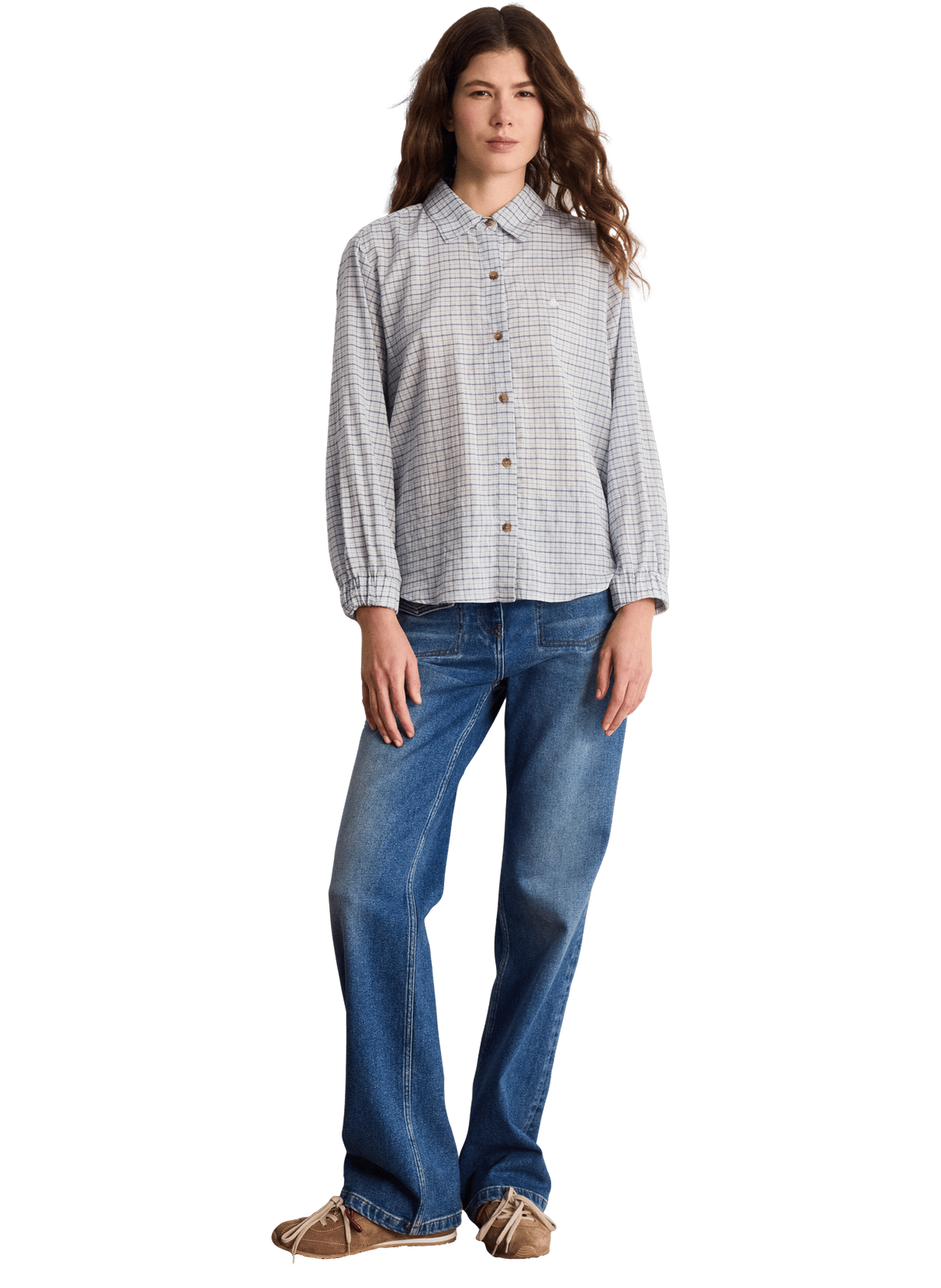 Chemise à carreaux en coton - candela PABLO Bleu