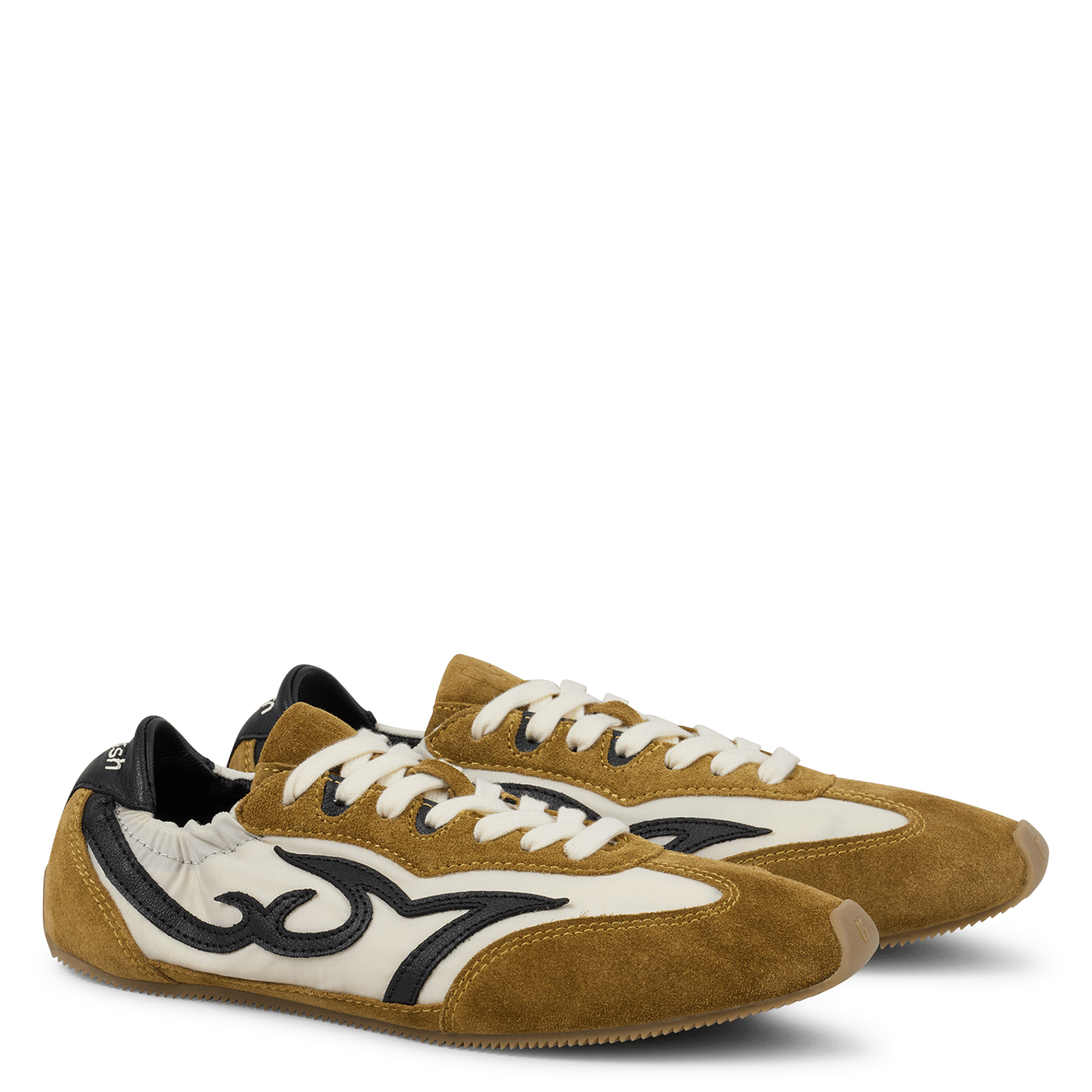 Baskets basses à lacets celleste BA&SH Jaune