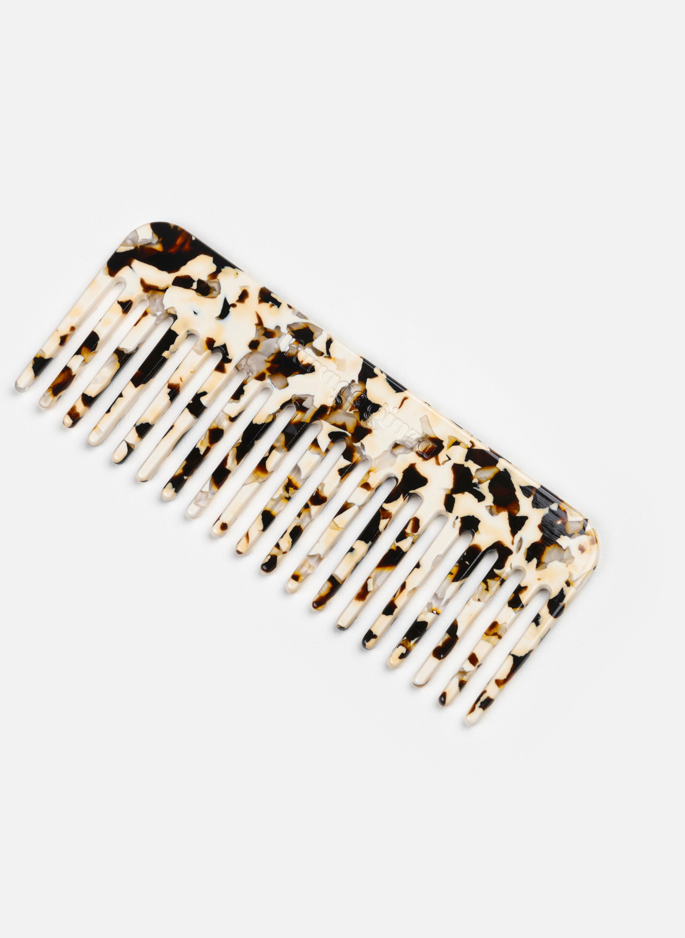 Peigne dahlia en acétate de cellulose KURAGE GINZA Marron