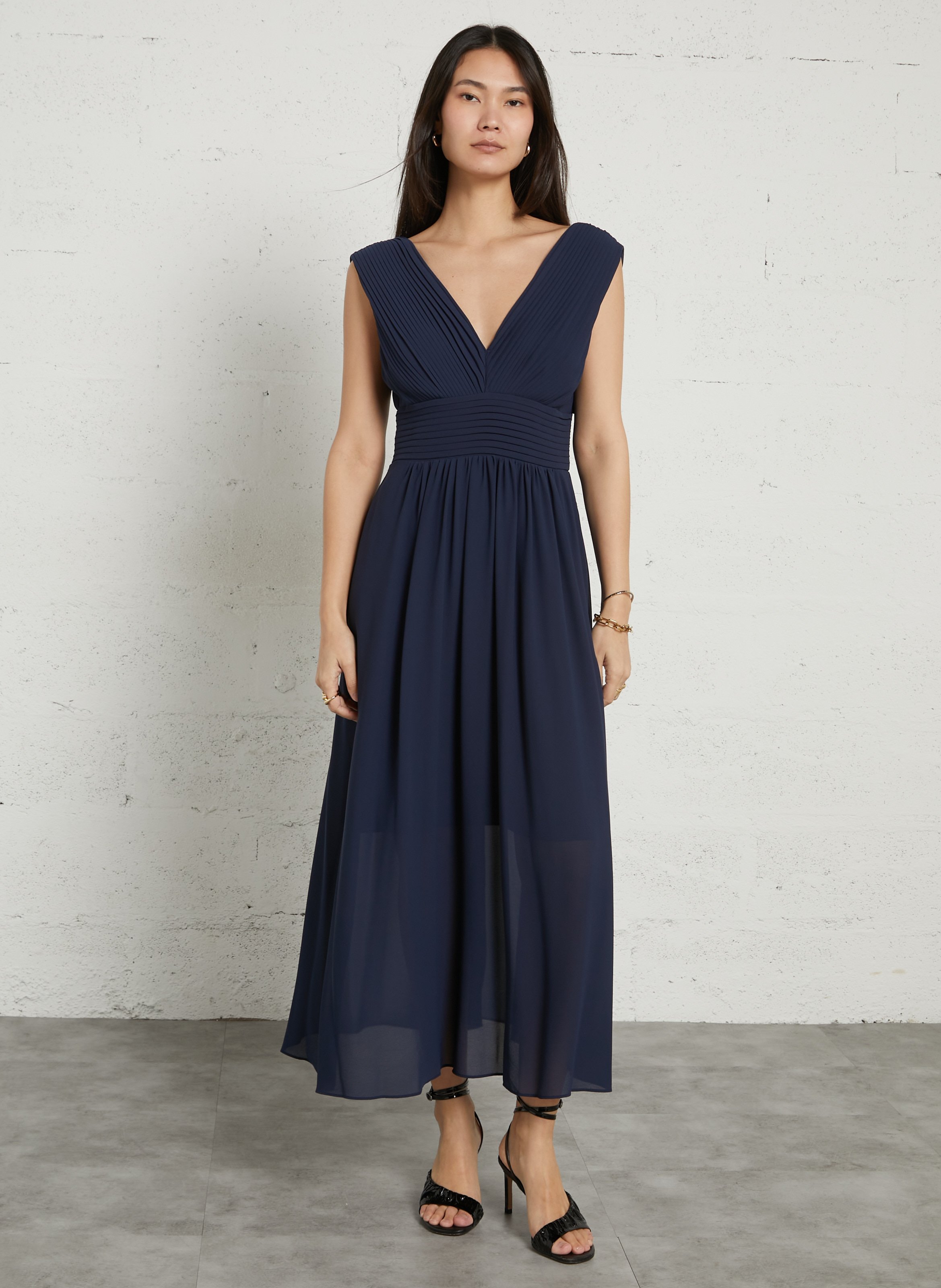 Robe longue col v becca MAISON 123 Violet