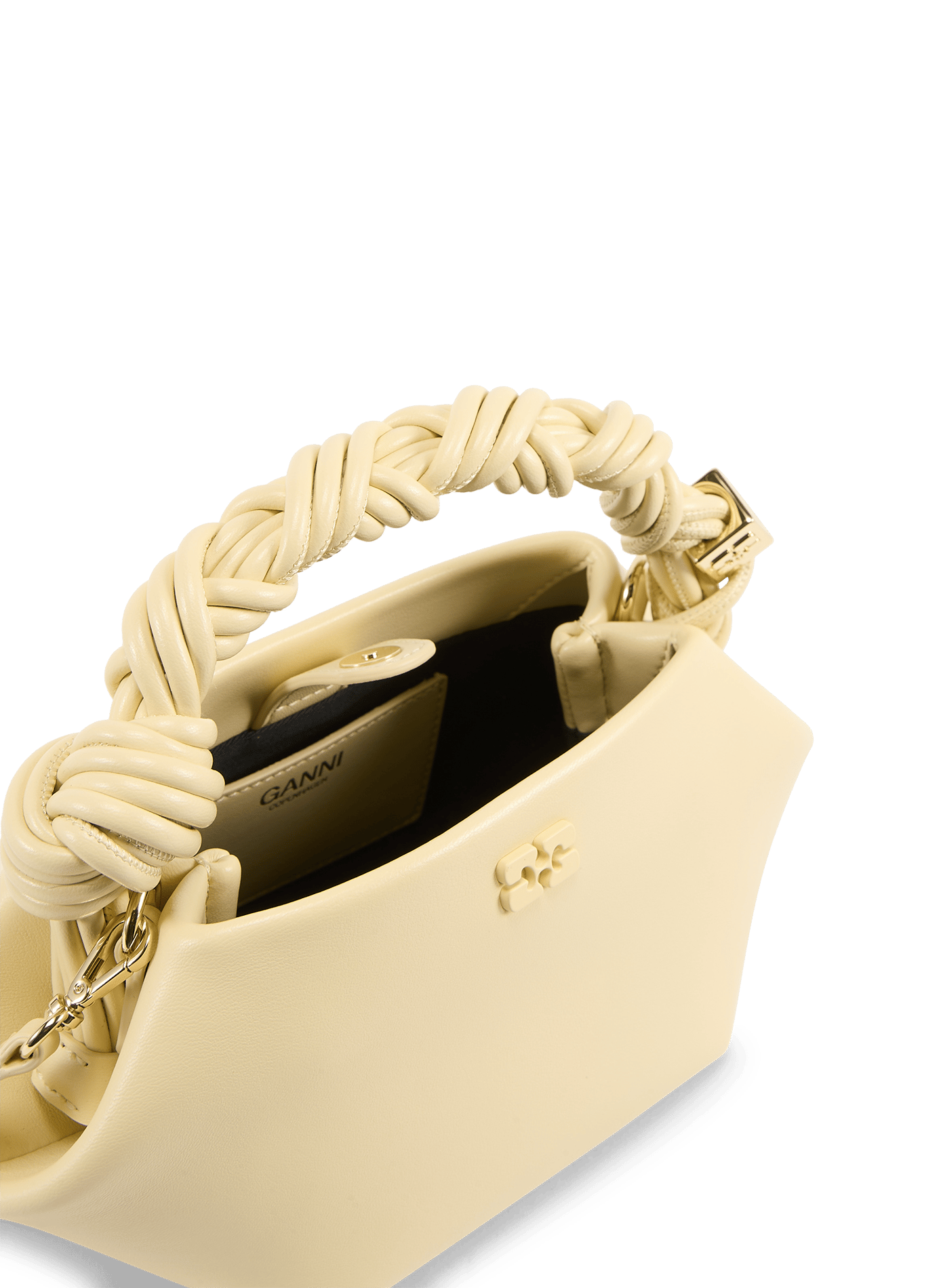 Sac à main Bou mini en cuir GANNI Jaune