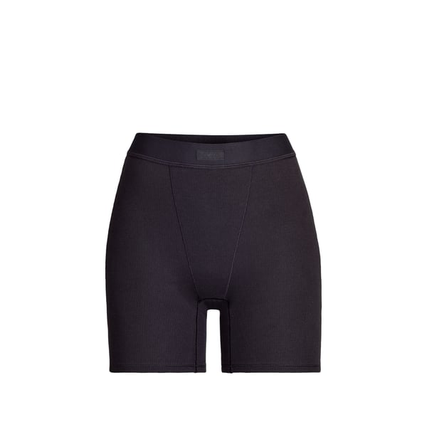 Short moulant côtelé en coton mélangé Short moulant côtelé en coton mélangé