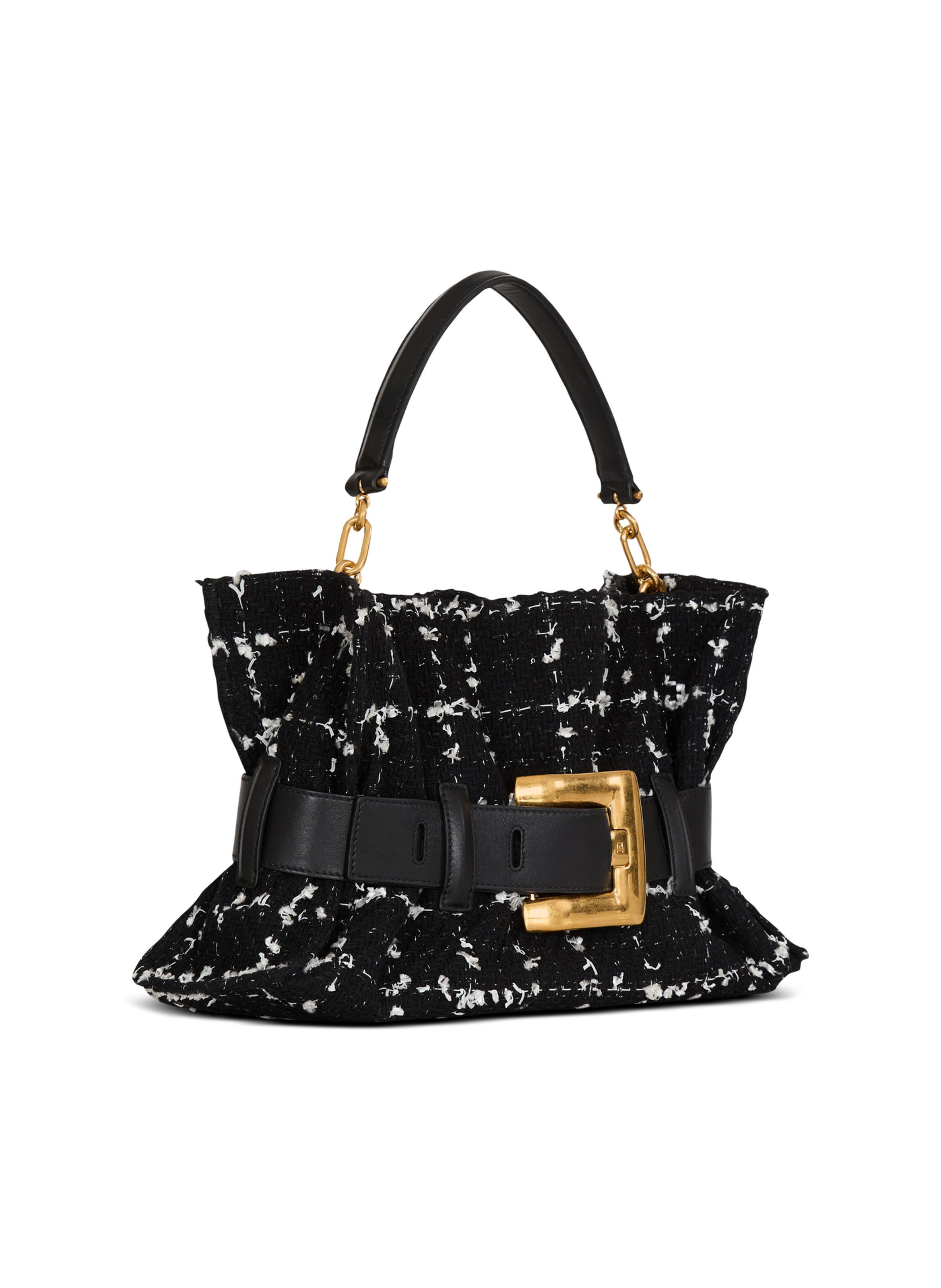 Sac anthem medium en tweed BALMAIN Noir