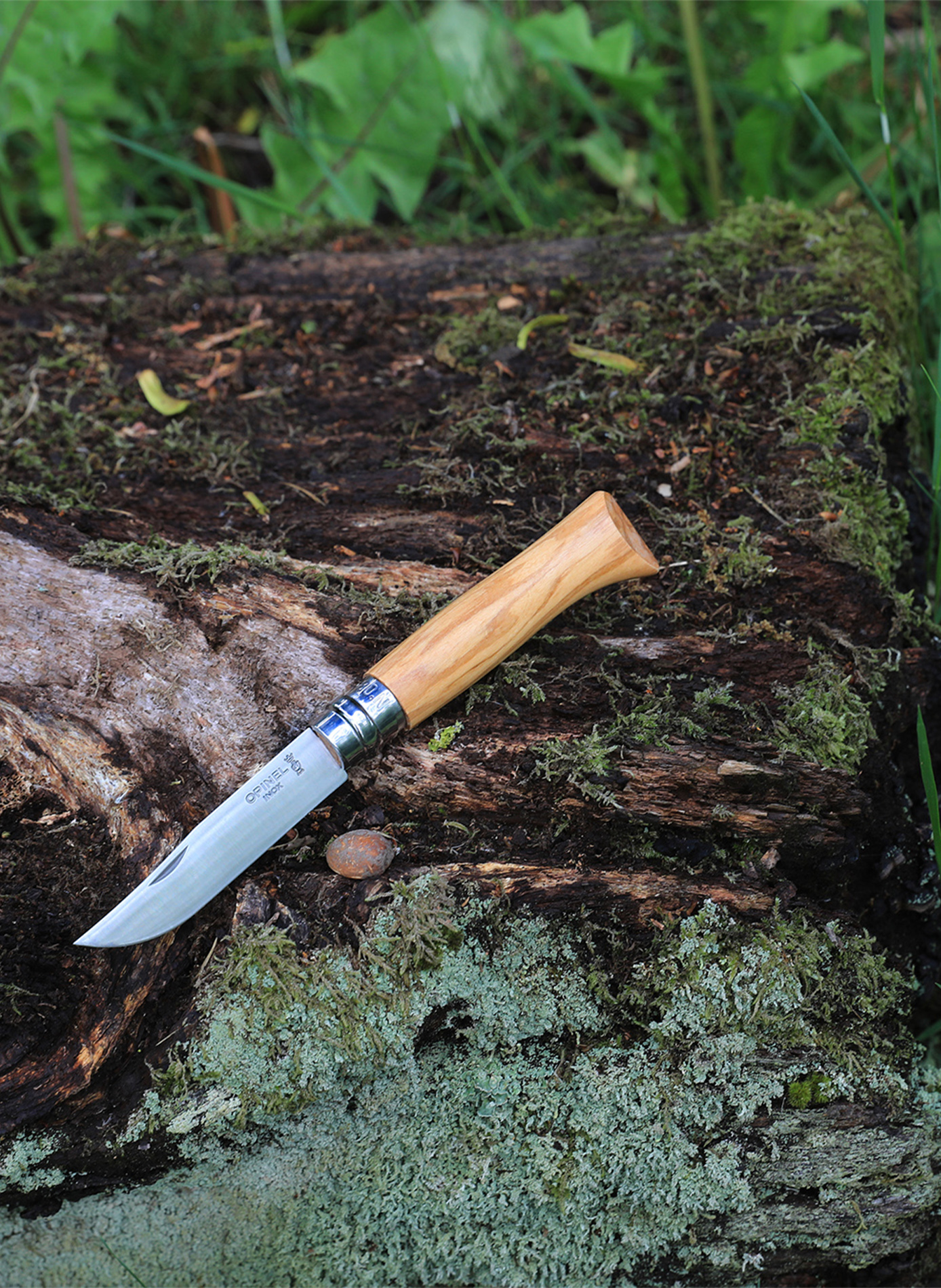 Couteau de poche en acier inoxydable OPINEL Marron