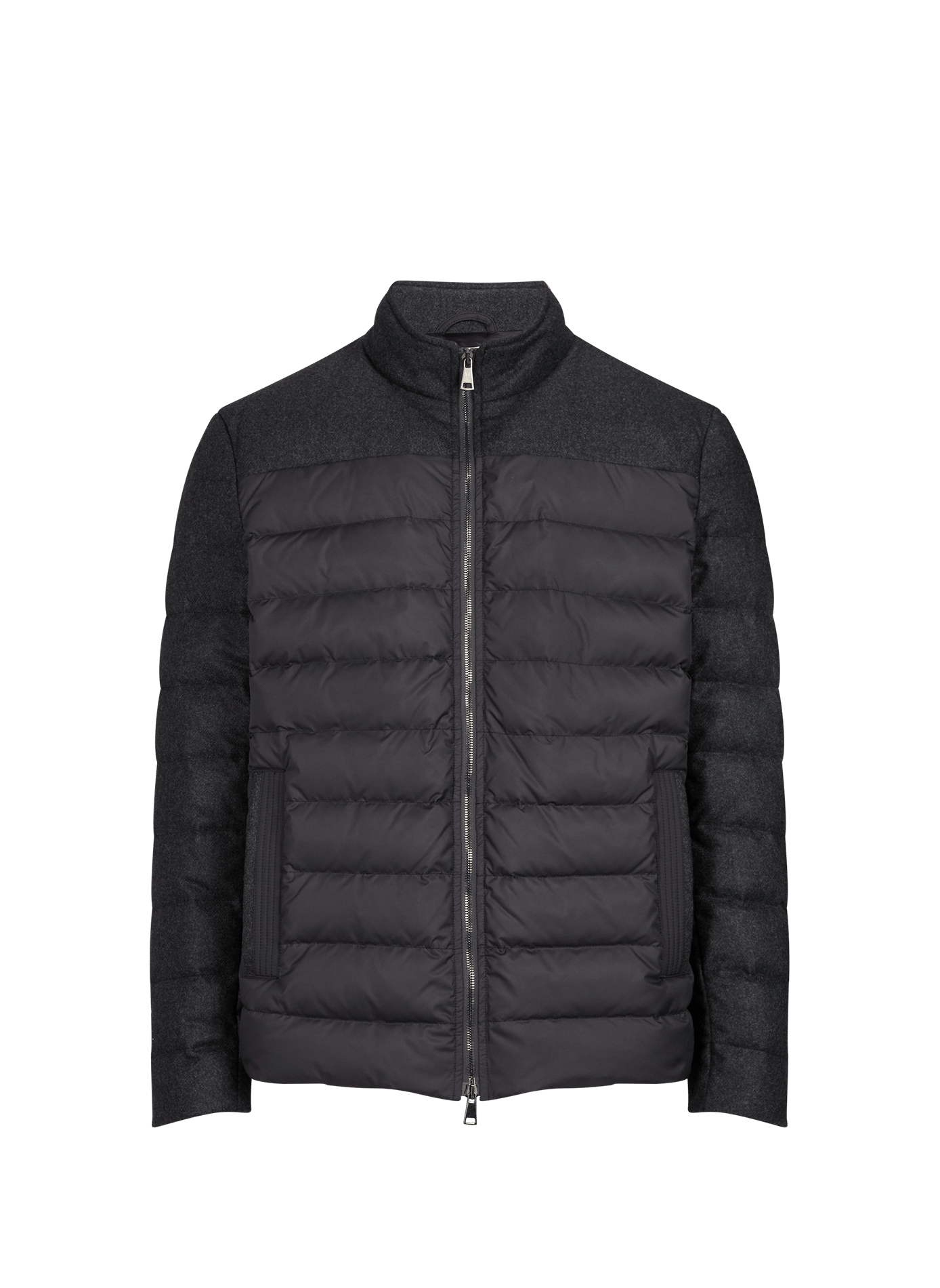 Jacke mit Reißverschluss und Stehkragen NORWEGIAN WOOL Grau