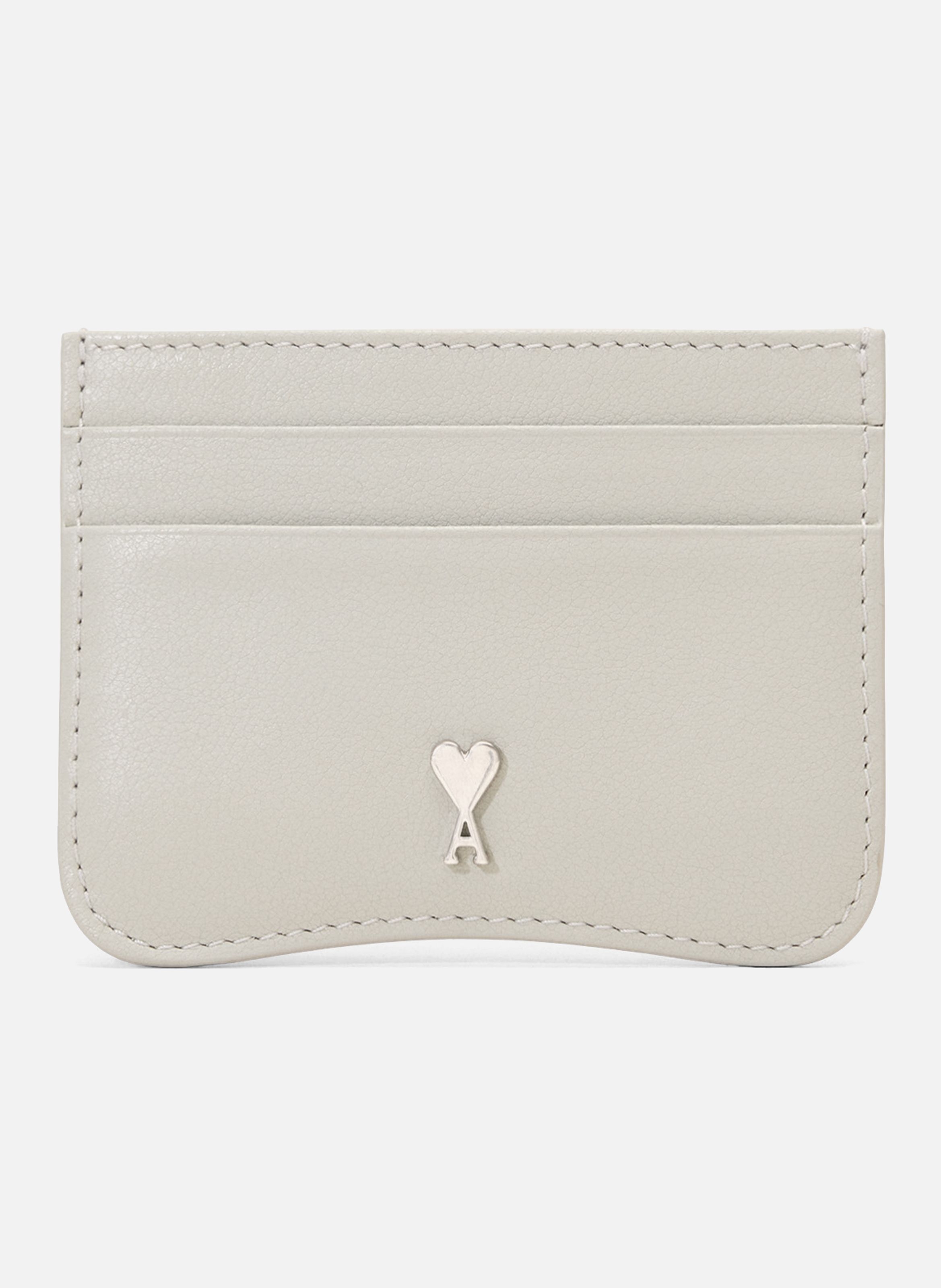 Porte-cartes paris paris zippé unisexe en cuir de vachette  Vert celadon