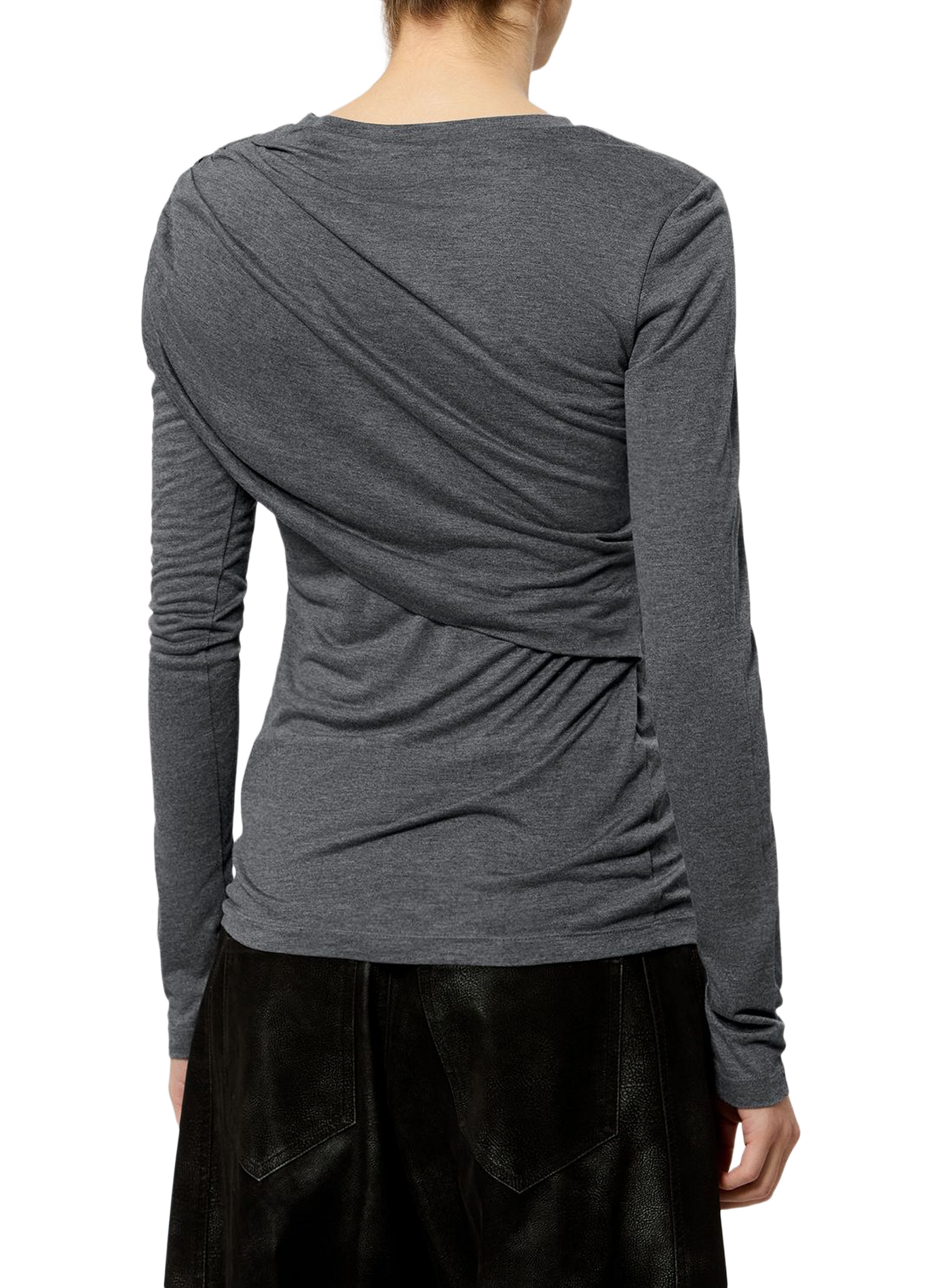 Top in drapiertem Jersey ISABEL MARANT Grau