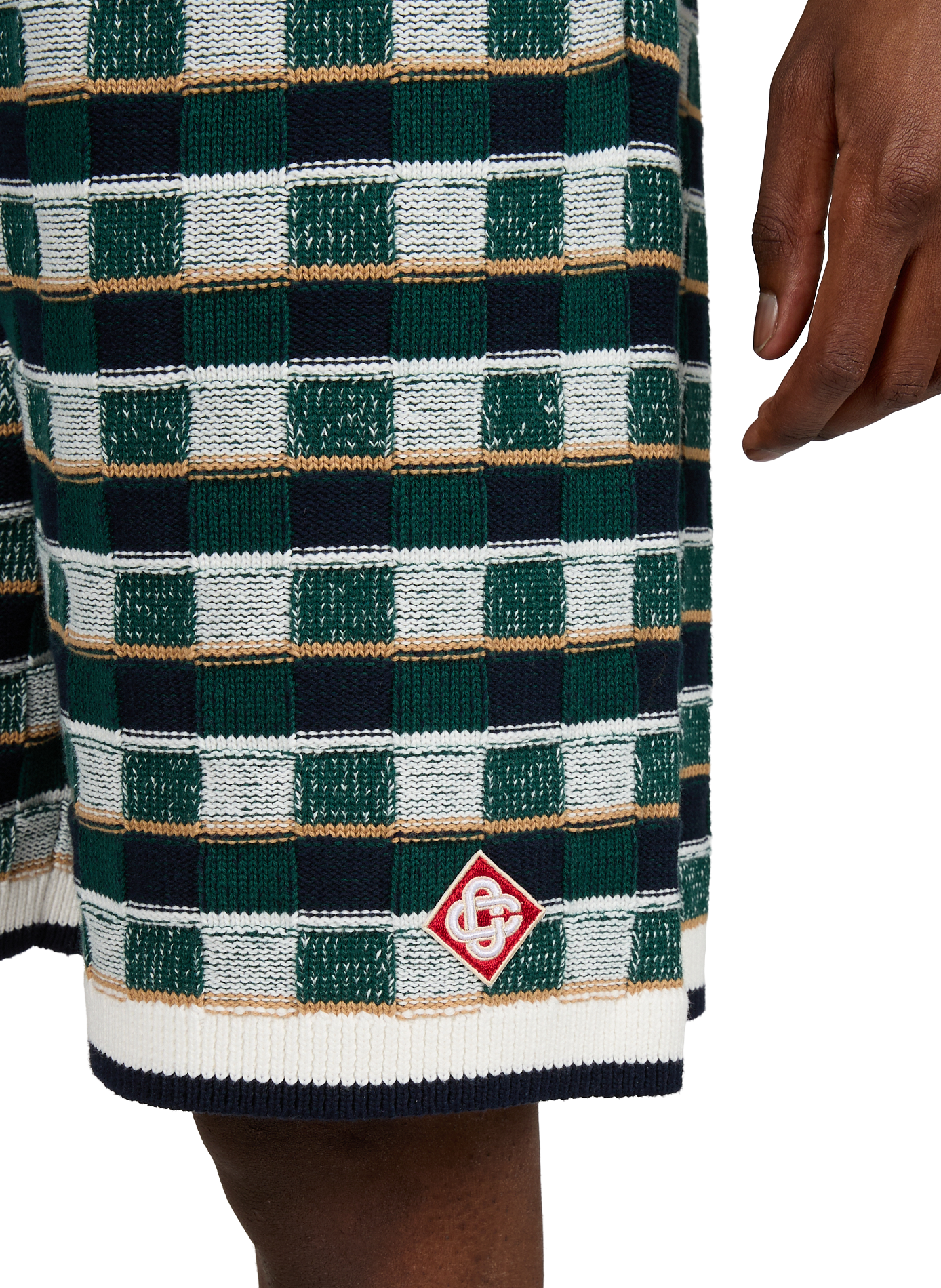 Short knitted cotton mosaic CASABLANCA PARIS Multicolour
