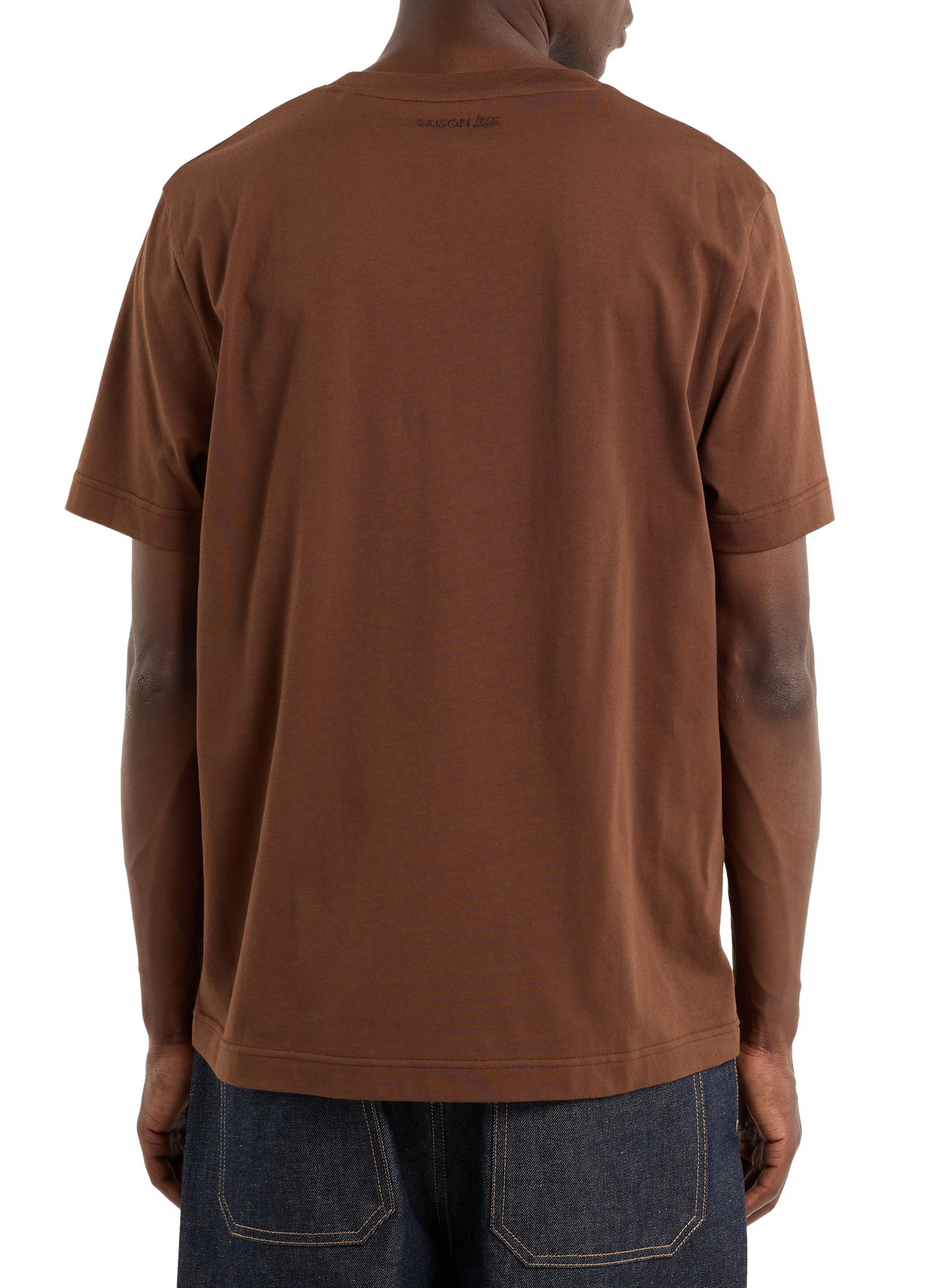 Rundhalsausschnitt T-Shirt Baff SAISON 1865 Braun